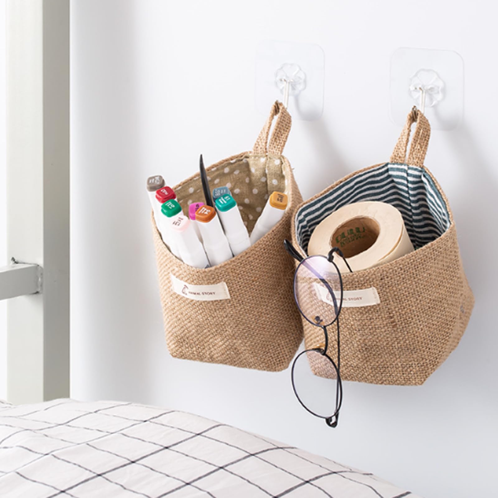 Set 12 Cestini Portaoggetti In Plastica Con Manici - Per Bagno, Cucina, Cosmetici E Scaffali - Foto 2