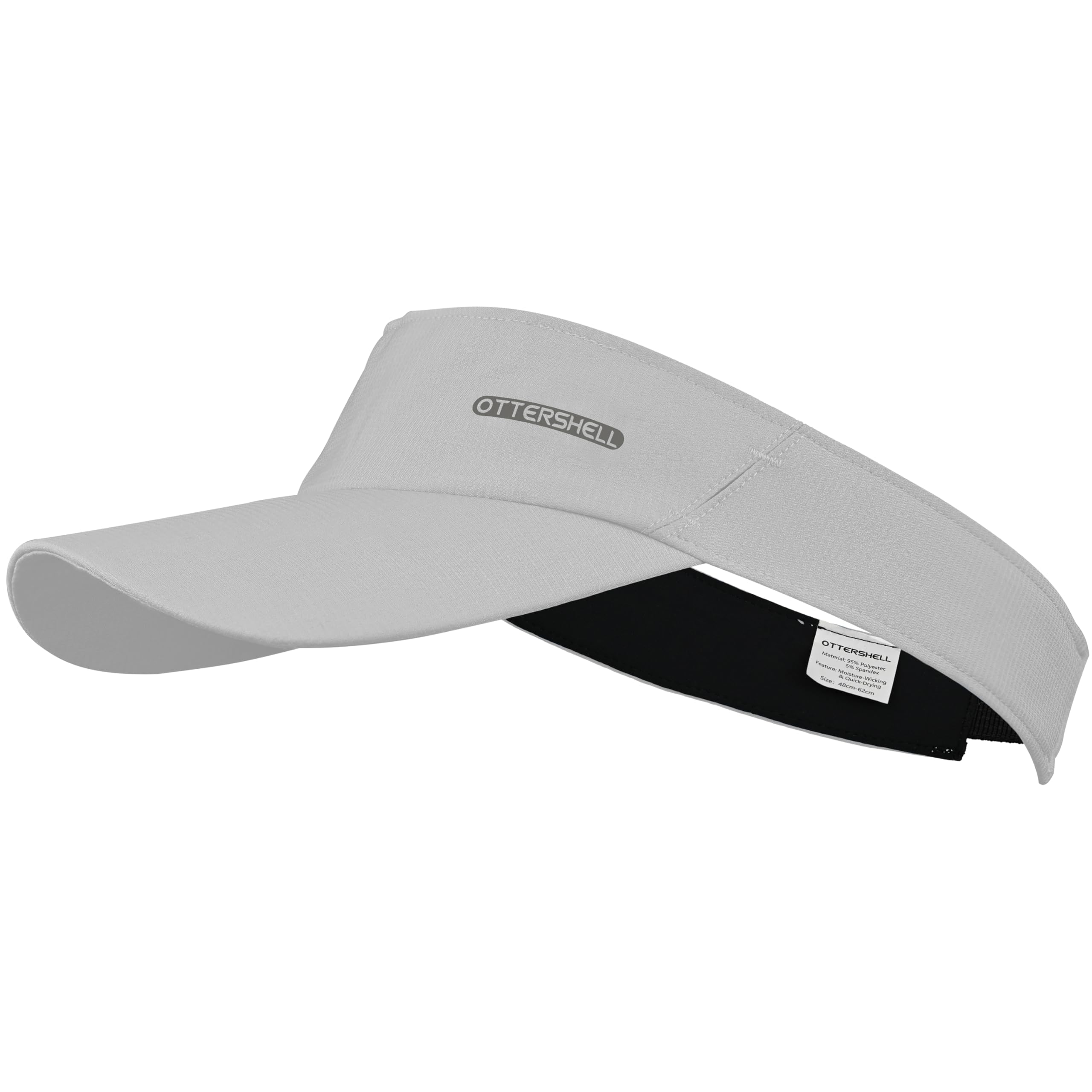 OTTERSHELL Pare-soleil de sport avec fentes pour lunettes, visière athlétique réglable pour la course, le golf, le tennis, la pêche.