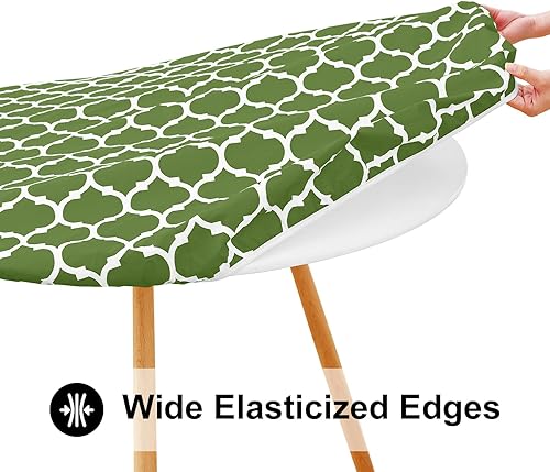 Miniatura 105 de Smiry - Mantel redondo de vinilo ajustable con bordes elásticos y parte trasera de franela, mantel de vinilo impermeable, lavable, diseño enrejado