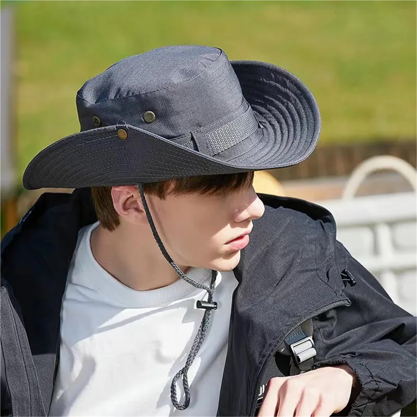 Berretto Da Pesca All'aperto Cappelli Sole For Uomo Protezione Anti-UV A Tesa Larga Cappello Pescatore Estivo For La Per Escursionismo
