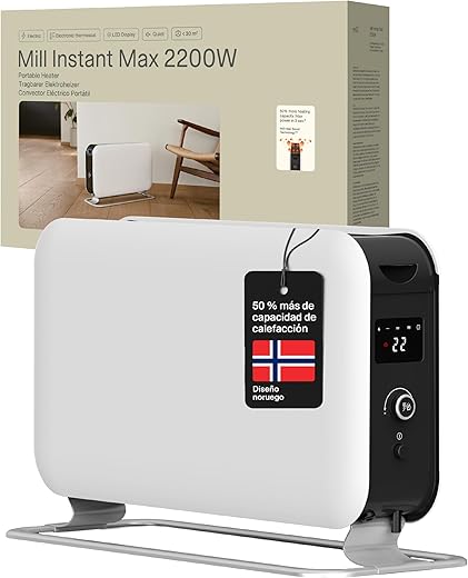 Mill – Convector Mill CO2200LEDMAX con pantalla Led Instant Max para estancias de hasta 30m².