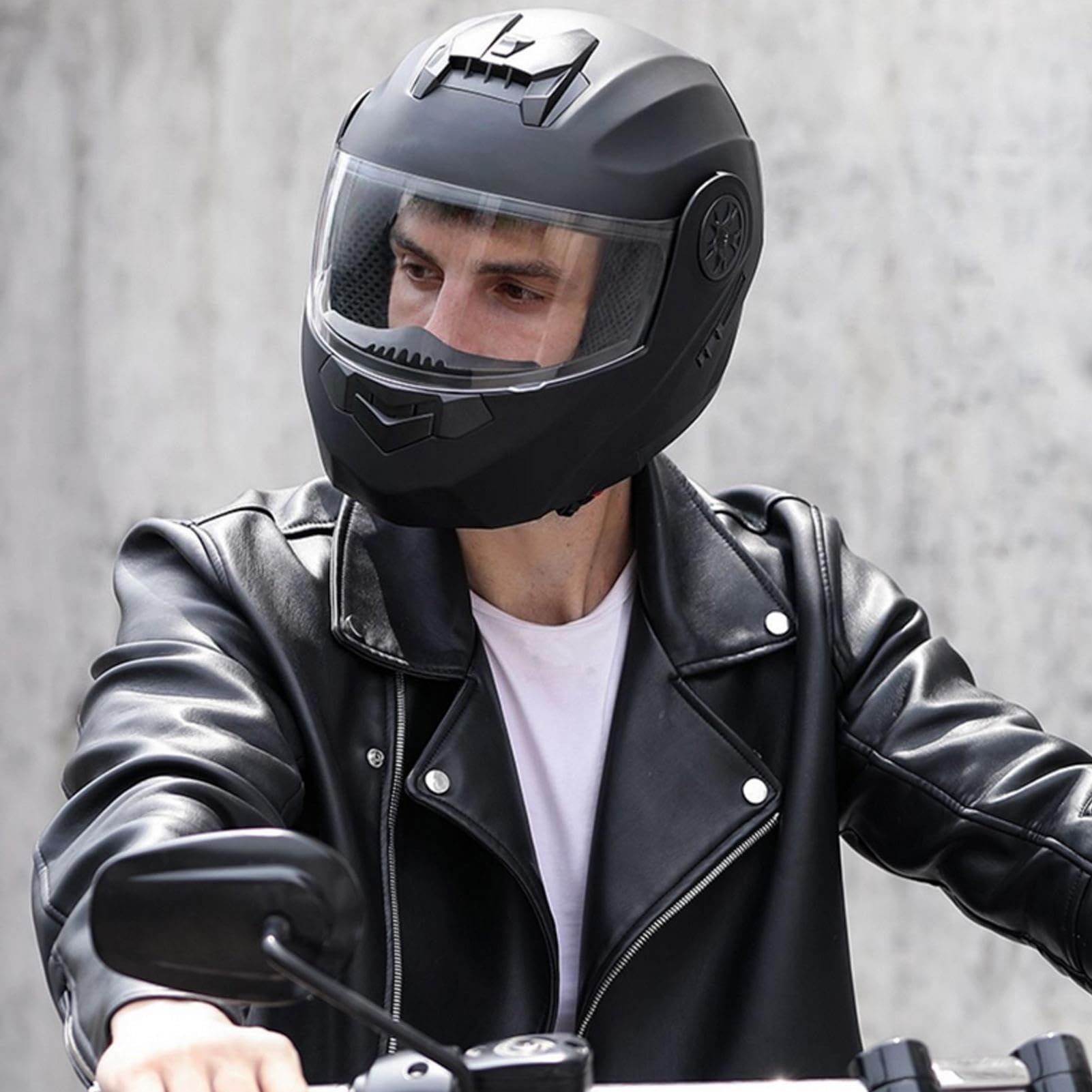 Męskie kaski motocyklowe, kaski integralne dla dorosłych Pełny sprzęt