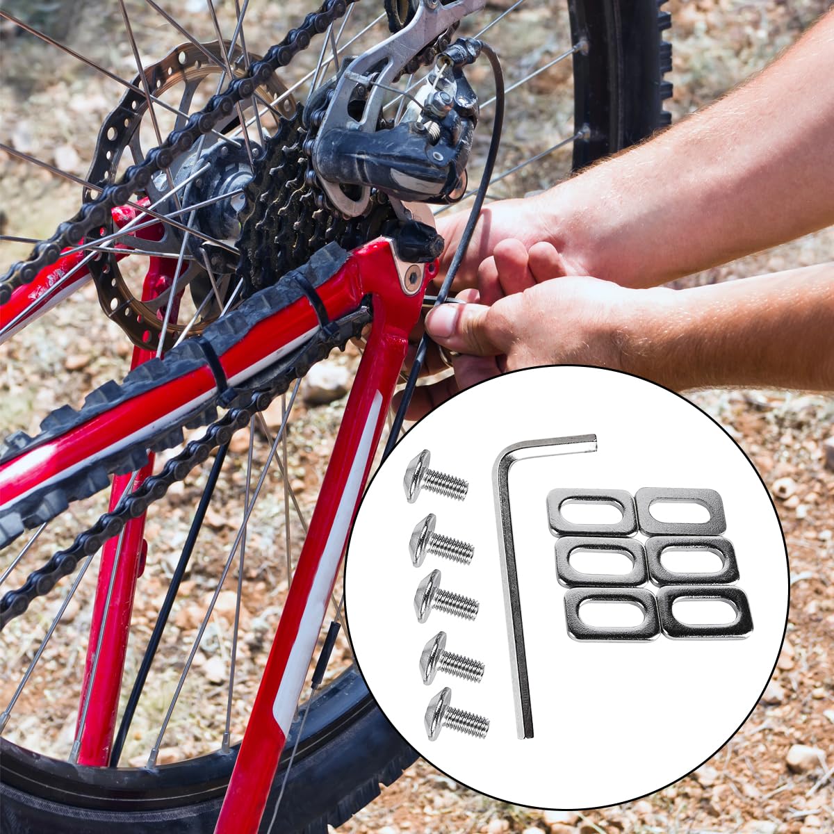 Sarini Set di Viti, rondelle e distanziatori per Pedali per Bicicletta Look KEO, Kit di Fissaggio per tacchette Durevole per Scarpe da Bici da Strada