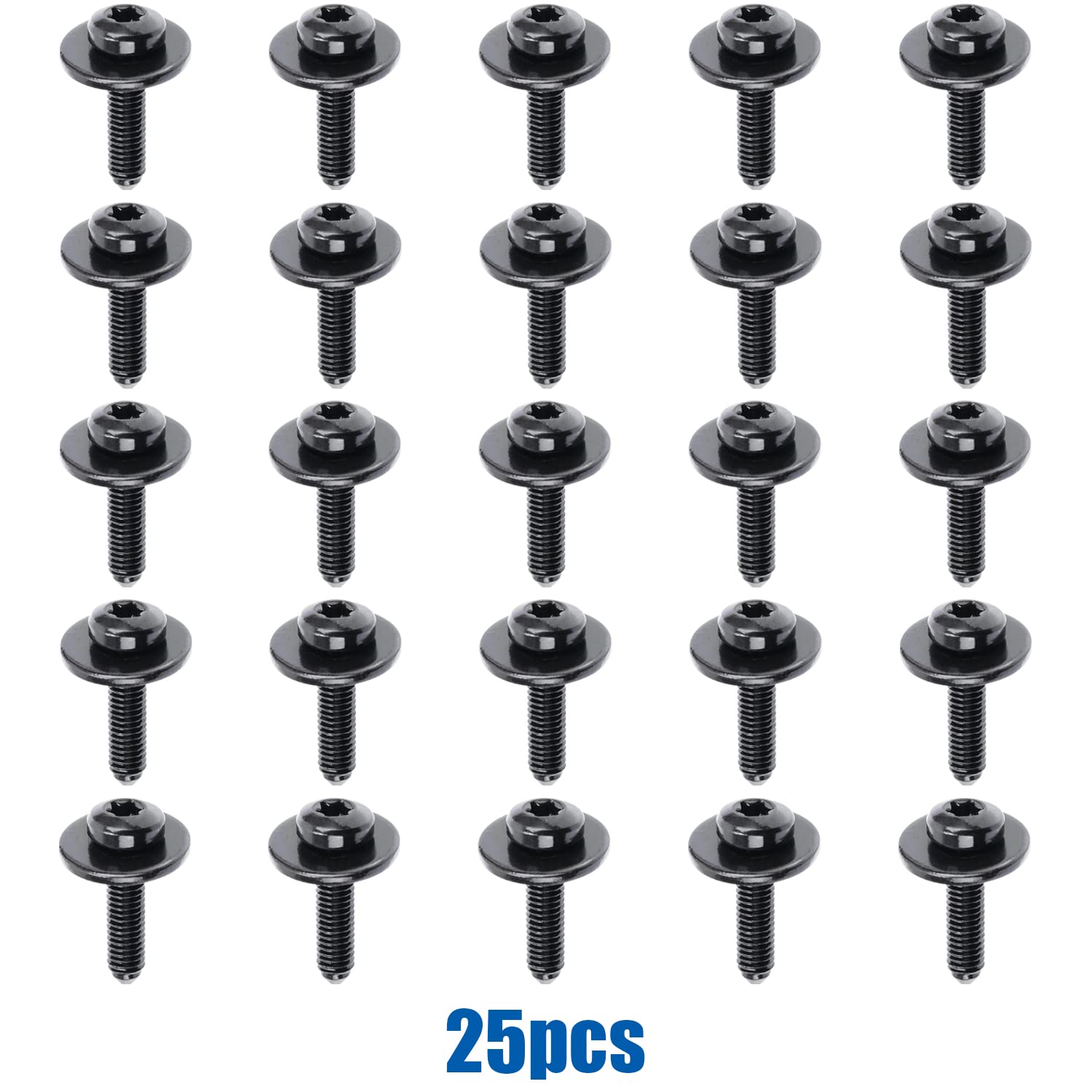 Screws Radiator Support Radiator Support Bolts Rexka 25pcs M6-1.0 X 24mm T30 Torx Screws - VW ...
