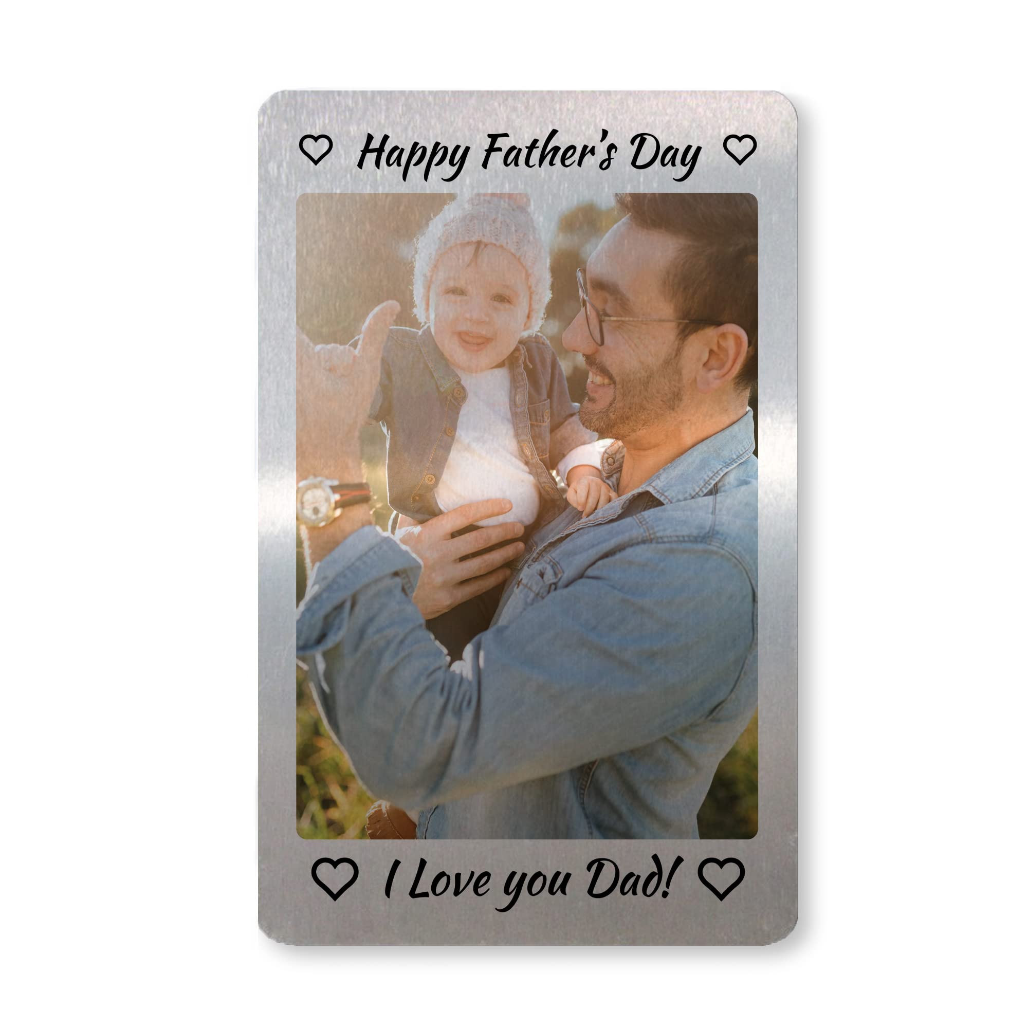 RED OCEAN Special Fathers Day Gift For Dad Daddy Personalised Photo Wallet Card Gift From Daughter Son