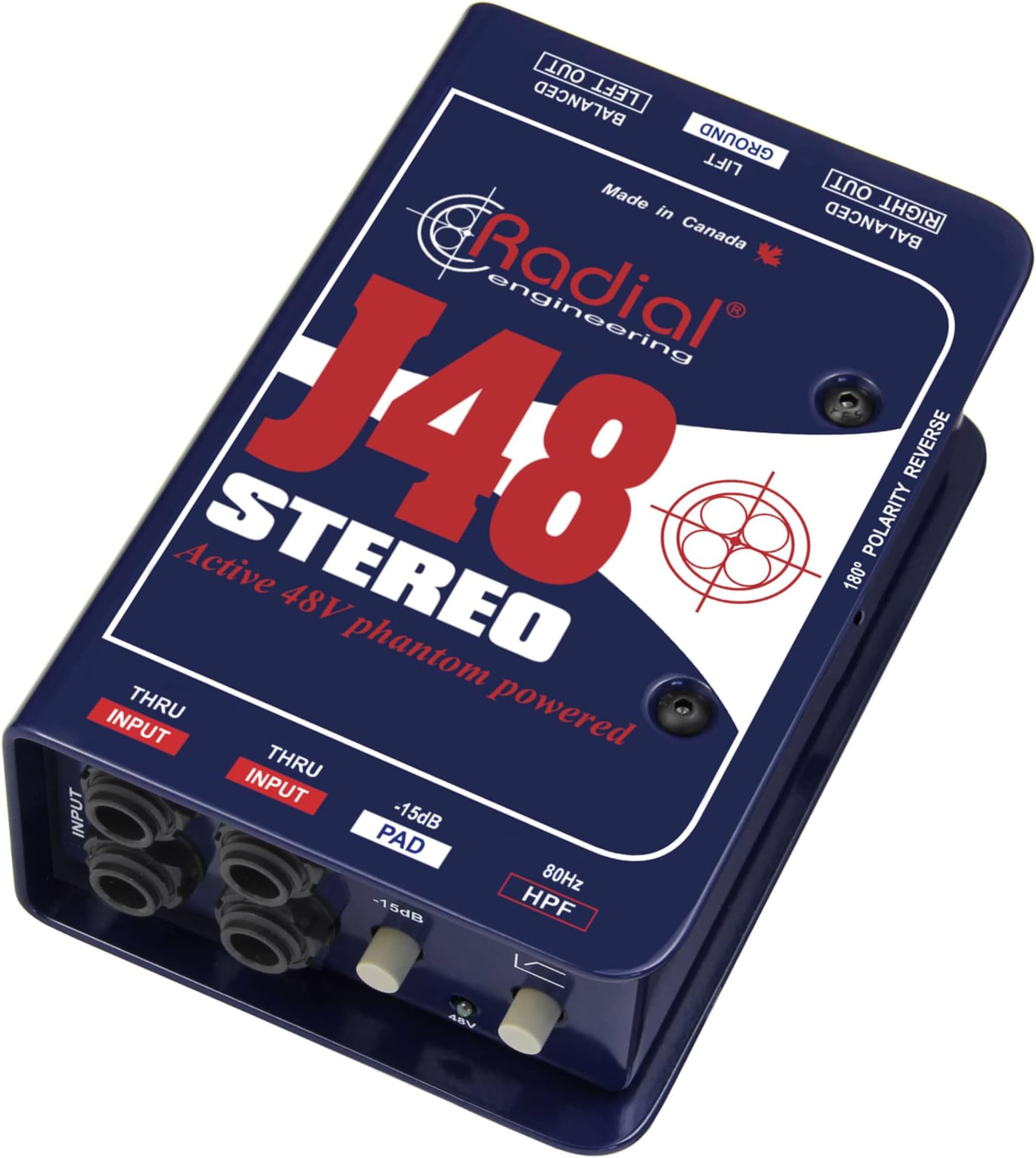 Radial J48 Stereo 2-Channel Active Instrument Direct Box