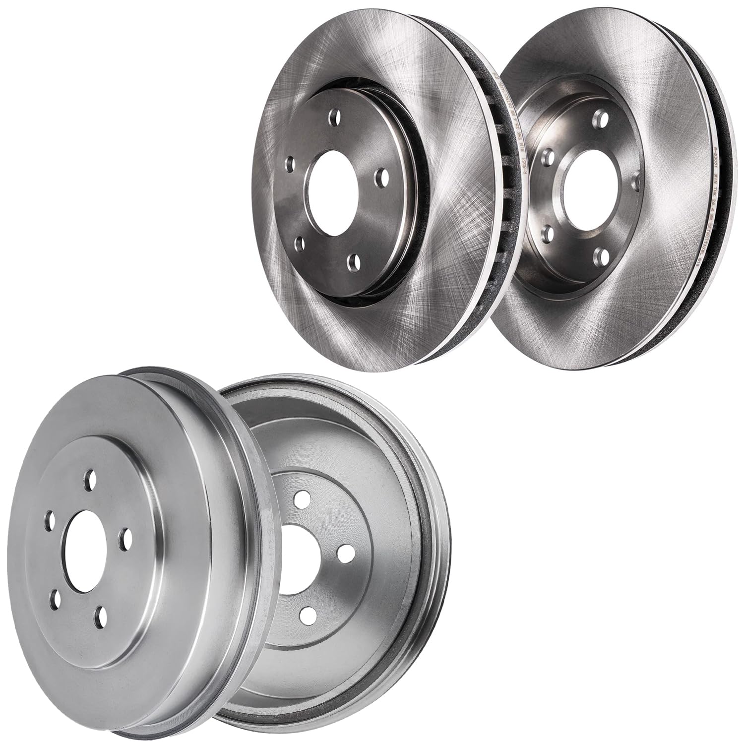 Detroit Axle - Brake Kit for 03-06 Chrysler Sebring, Front Disc Brake Rotors Rear Brakes Drums 2003 2004 2005 2006 Replacement