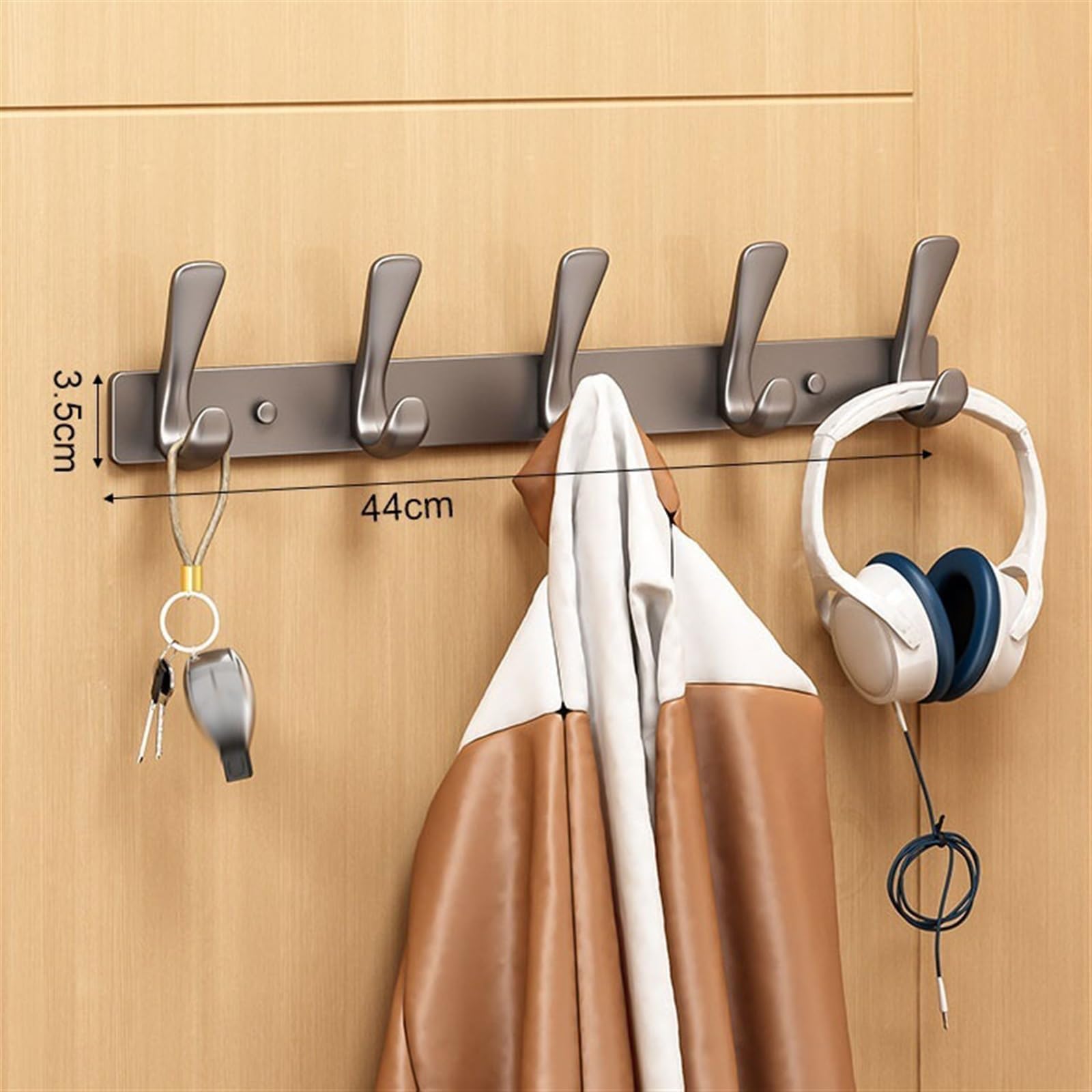 Ganchos de Pared, Perchas de Aluminio Turdy for Abrigos, Bolsos, Toallas y Accesorios