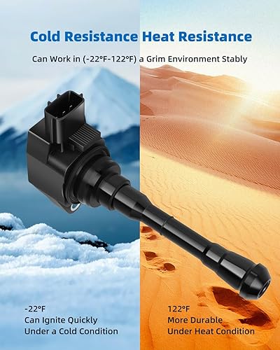 Vista 1666 de ECCPP Bobinas de encendido portátiles de repuesto para automóvil compatibles con Infiniti I30/para Nissan Maxima 3.0L V6 2000-2001 Reemplazo