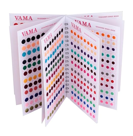 VAMA Premium Velvet Self-Adhesive Skin Simple Plain Round Multicolour Kumkum Sticker Bindiya Bindis Spiral Bindi Booklet for Women (Pack of 948 - Bindi Book)