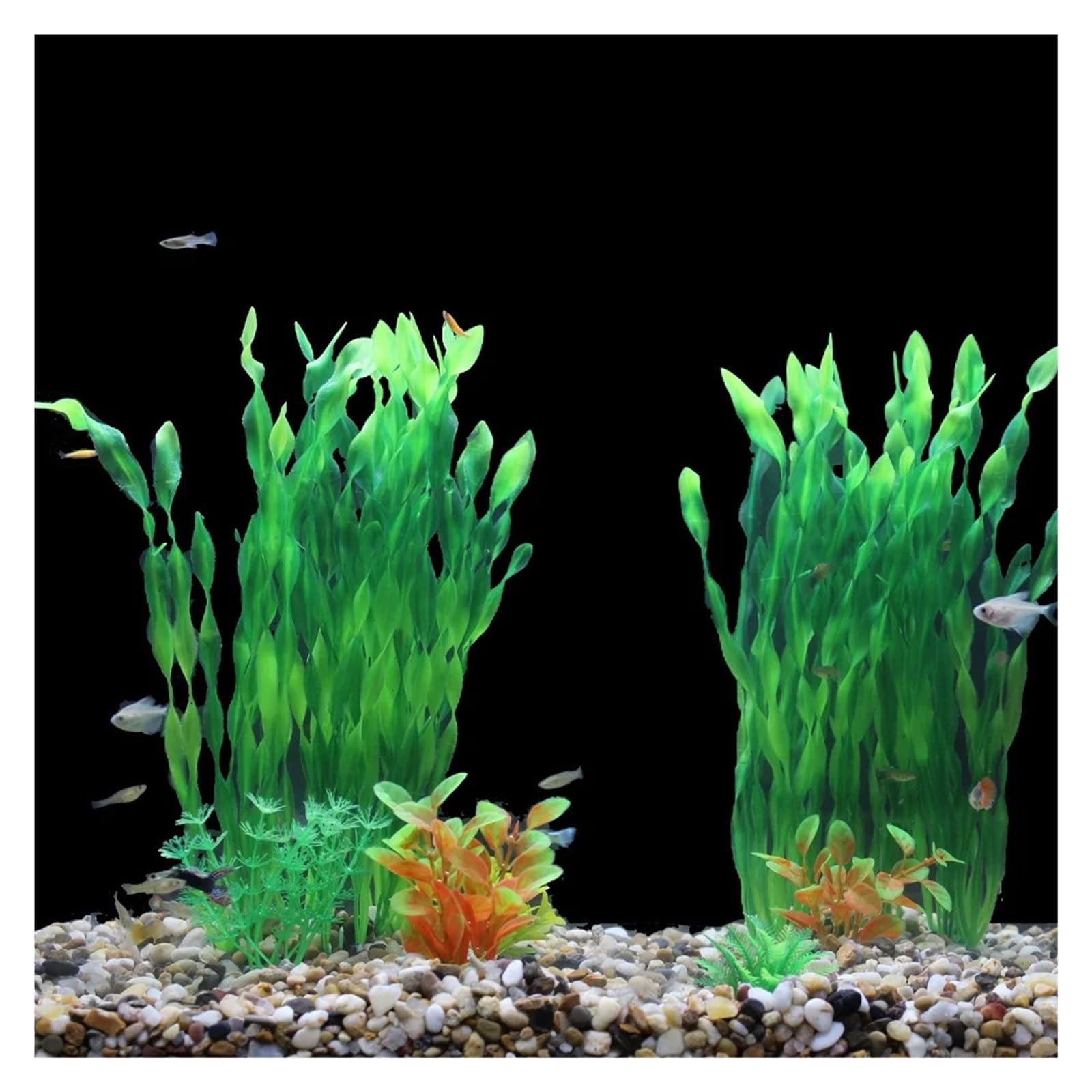 Aquarium Pflanzen 10 STÜCKE Fischaquariumpflanzen Algenwasserpflanzen for Aquarium 12-35 cm Kunststoff Pflanze Dekoration(Purple,35CM)