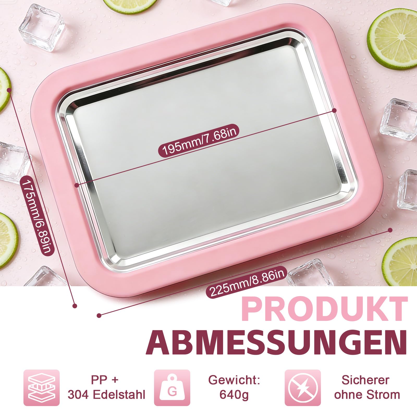 Płyta lodowa do robienia lodów, Ice Cream Machine Rolls Maker z 2 szpatułkami, maszyna do rolek lodowych ze stali nierdzewnej, nadaje się do DIY maszyn do rolek lodowych
