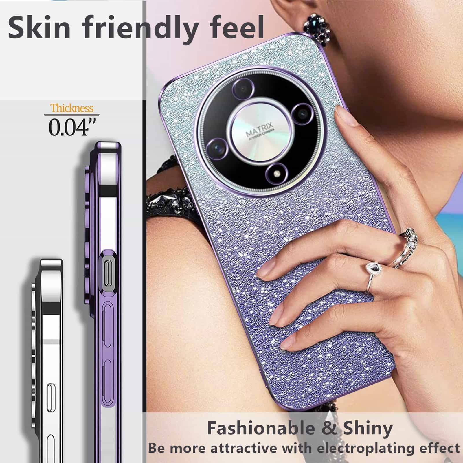 RankOne Custodia Compatibile con HONOR Magic6 Lite 5G (6.78) Cover Case - Arancia