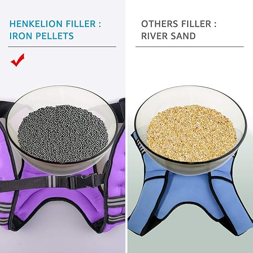 Miniatura 3 de Henkelion Chaleco con peso para hombres, mujeres, niños, pesos incluidos, chalecos de peso corporal ajustables para correr, entrenamiento, trotar,