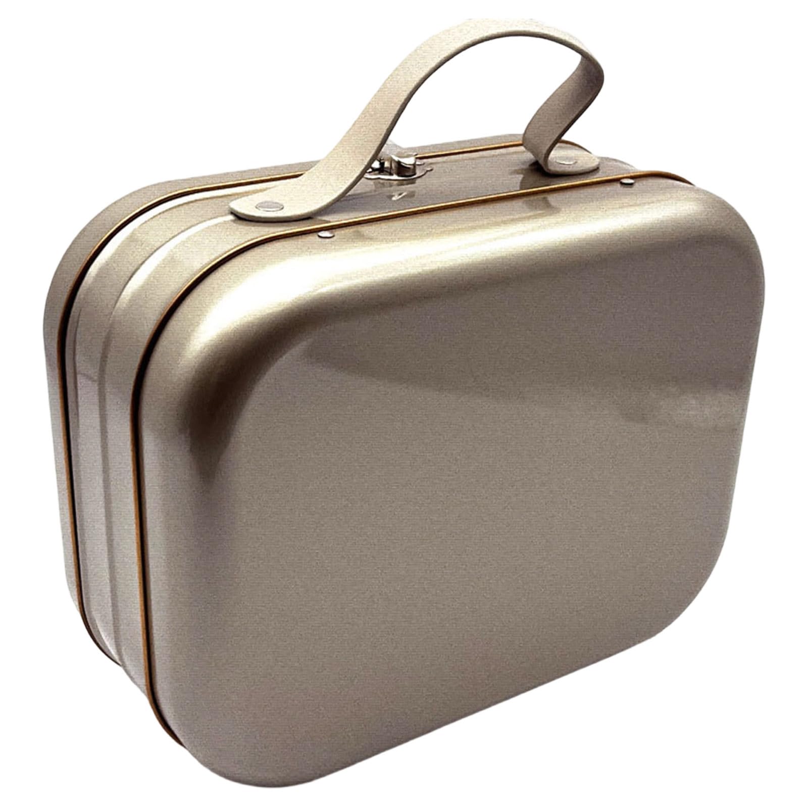 Tsophreniq Multipurpose Tin Organizers Box with Lockable Lid and Ergonomic Handle Tinplate Storage Container for Easy Transport Tin Storage Box Secure Latches