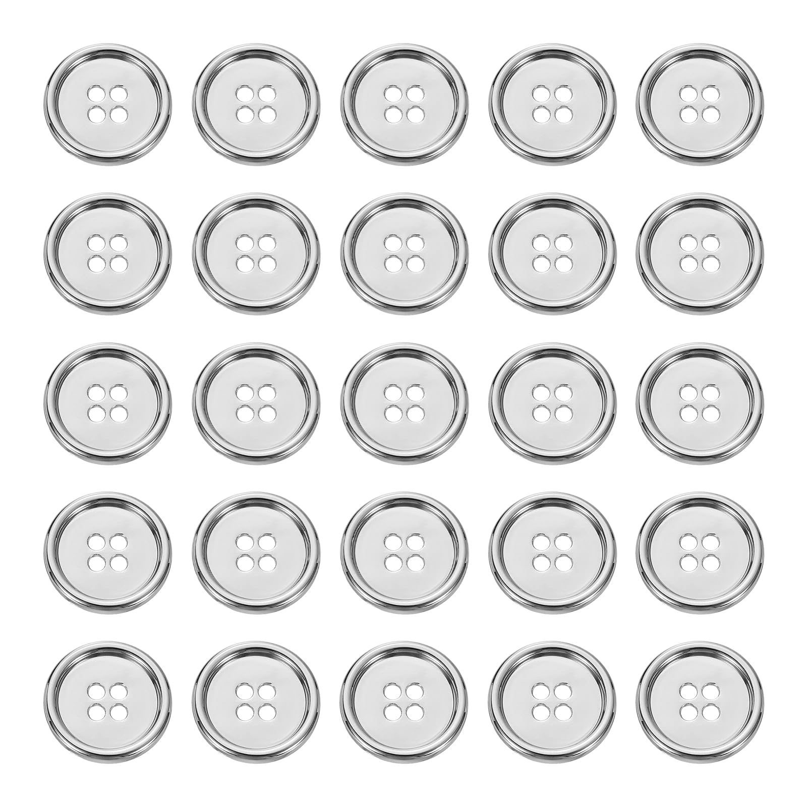 Boutons en alliage de 20 mm blanc à 4 trous pour des finitions haut de gamme