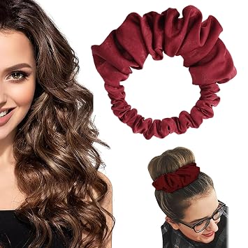Heatless Curlers to Sleep In, No Heat Curling Wrap for Long Hair Overnight Red