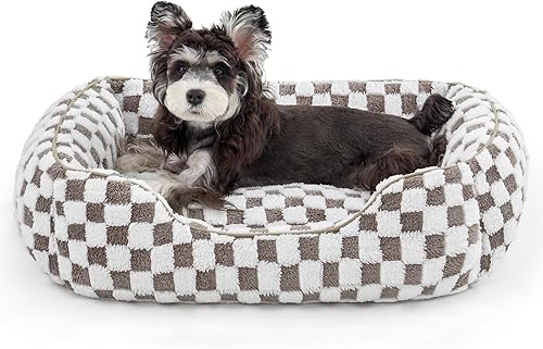 Miniatura 14 de JOEJOY Camas para Perros Pequeños - Lindas Camas para Gatos de Interior Camas Calmantes para Mascotas, Cama Ortopédica Rectangular Acogedora para