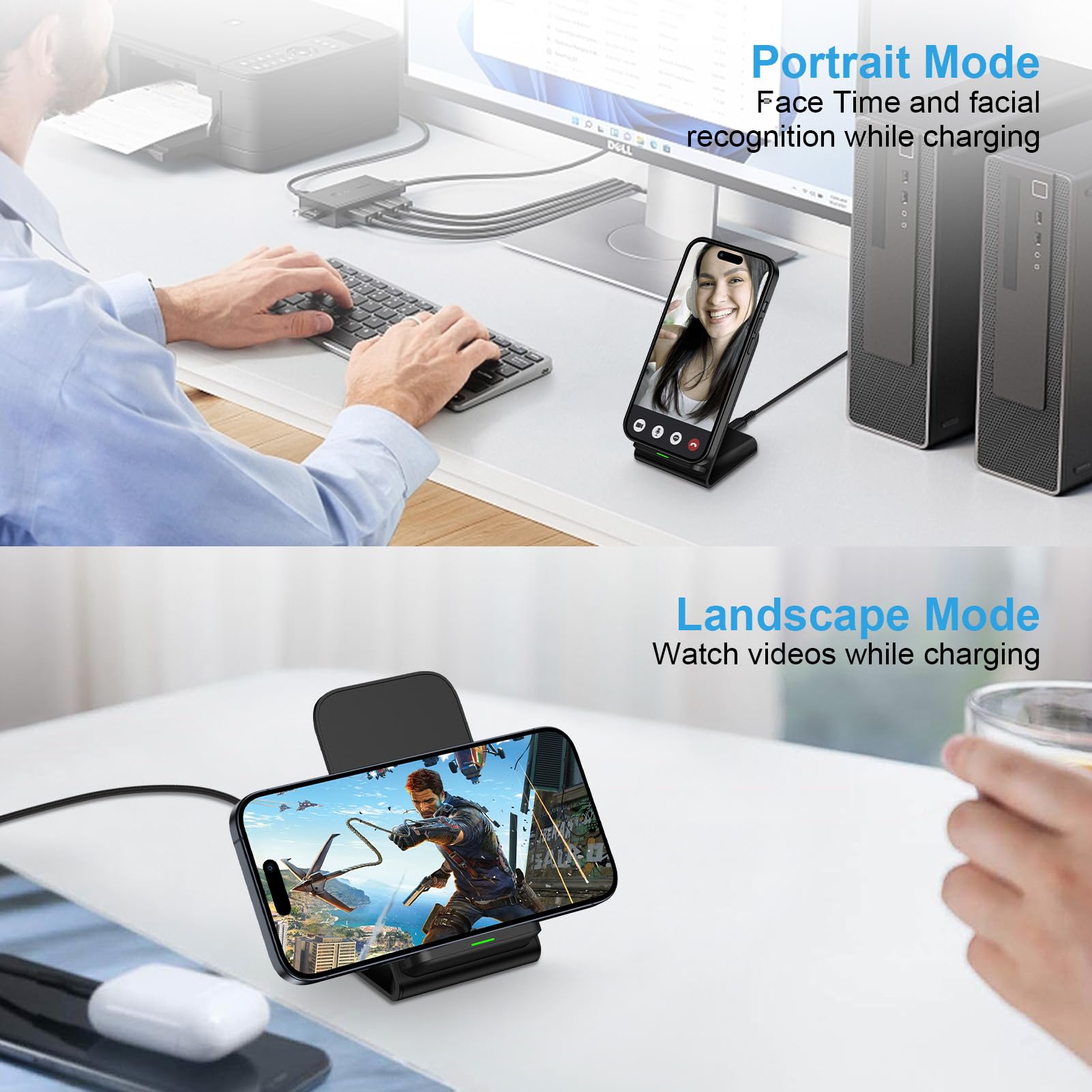 Google Pixel 9 Wireless Charger Stand Fast Charging for Pixel 10 Pro XL 9A 9 Pro XL Fold 9 8A 7A 8 7 6 Pro,15W Phone Wireless Charger Station for Samsung Galaxy S25 S24 S23 S22 S21 S20 Ultra FE