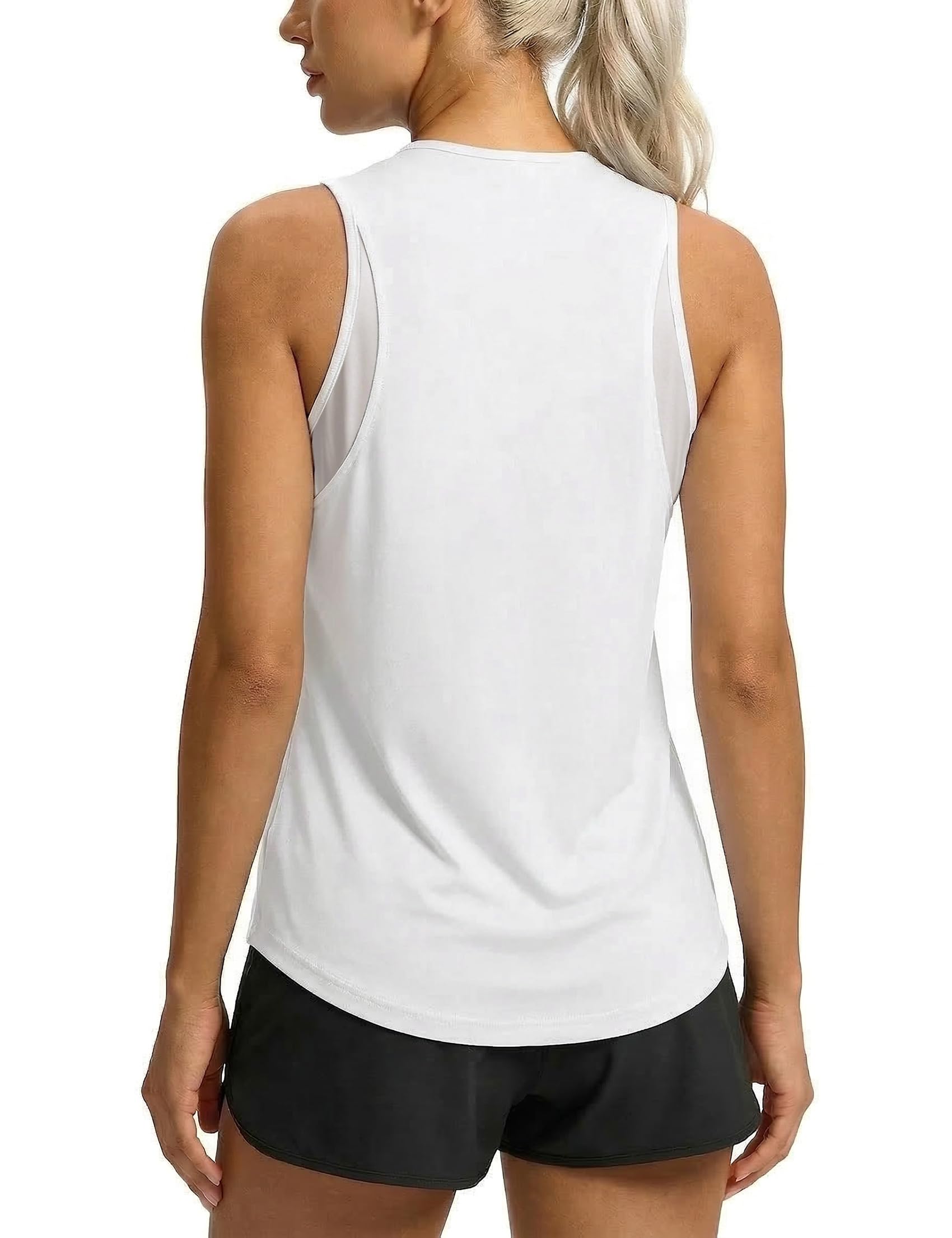 Camiseta Deportiva Mujer de Tirantes sin Mangas con Malla Transpirable Ligera para Fitness Yoga Running S-3XL