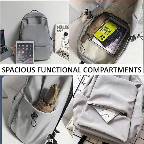 Miniatura 4 de Mochila para portátil de 15.6" con lindo accesorio Kawaii espaciosos múltiples compartimentos, Azul, Moderno