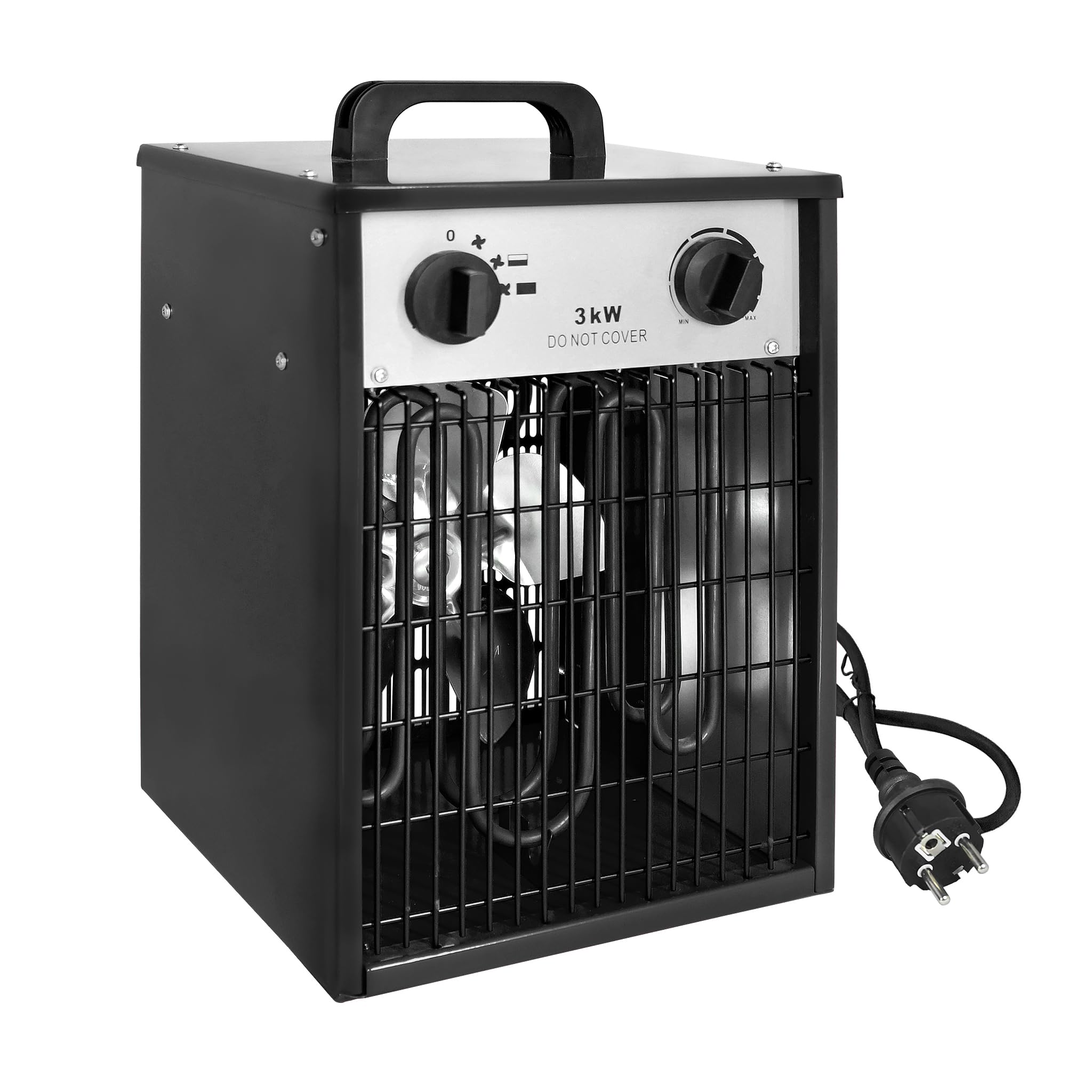 XMTECH Grzejnik budowlany 3 kW 220-240 V, grzejnik elektryczny, 3 stopnie