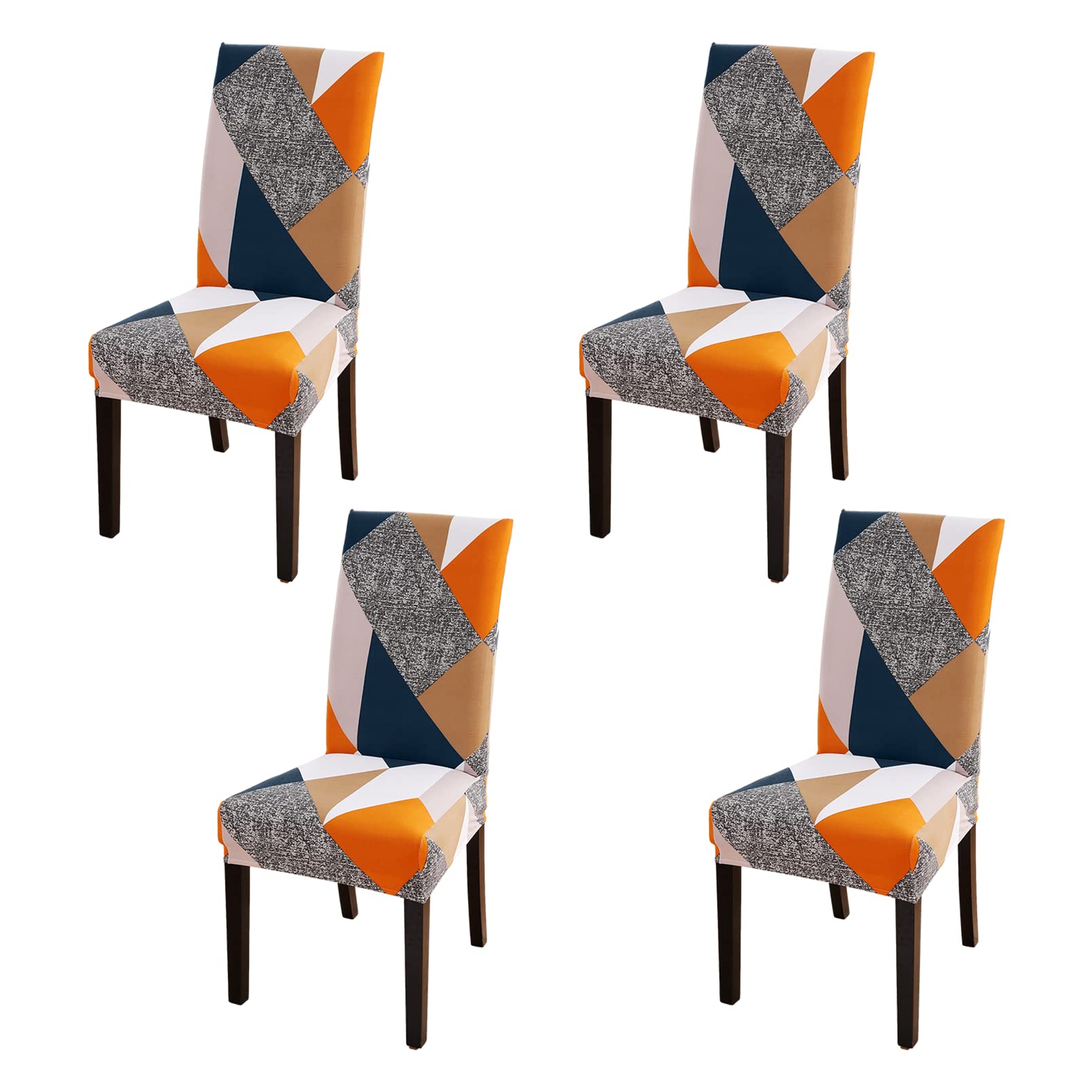 Stuhlhussen 4er oder 6er Set Stretch Stuhlhussen für Esszimmerstühle, Abnehmbarer Waschbarer Stühle Schutz Dekoration Stuhlbezug für Hotel, Zeremonie, Bankett, Küche, Restaurant, Haus, Hochzeit, Party