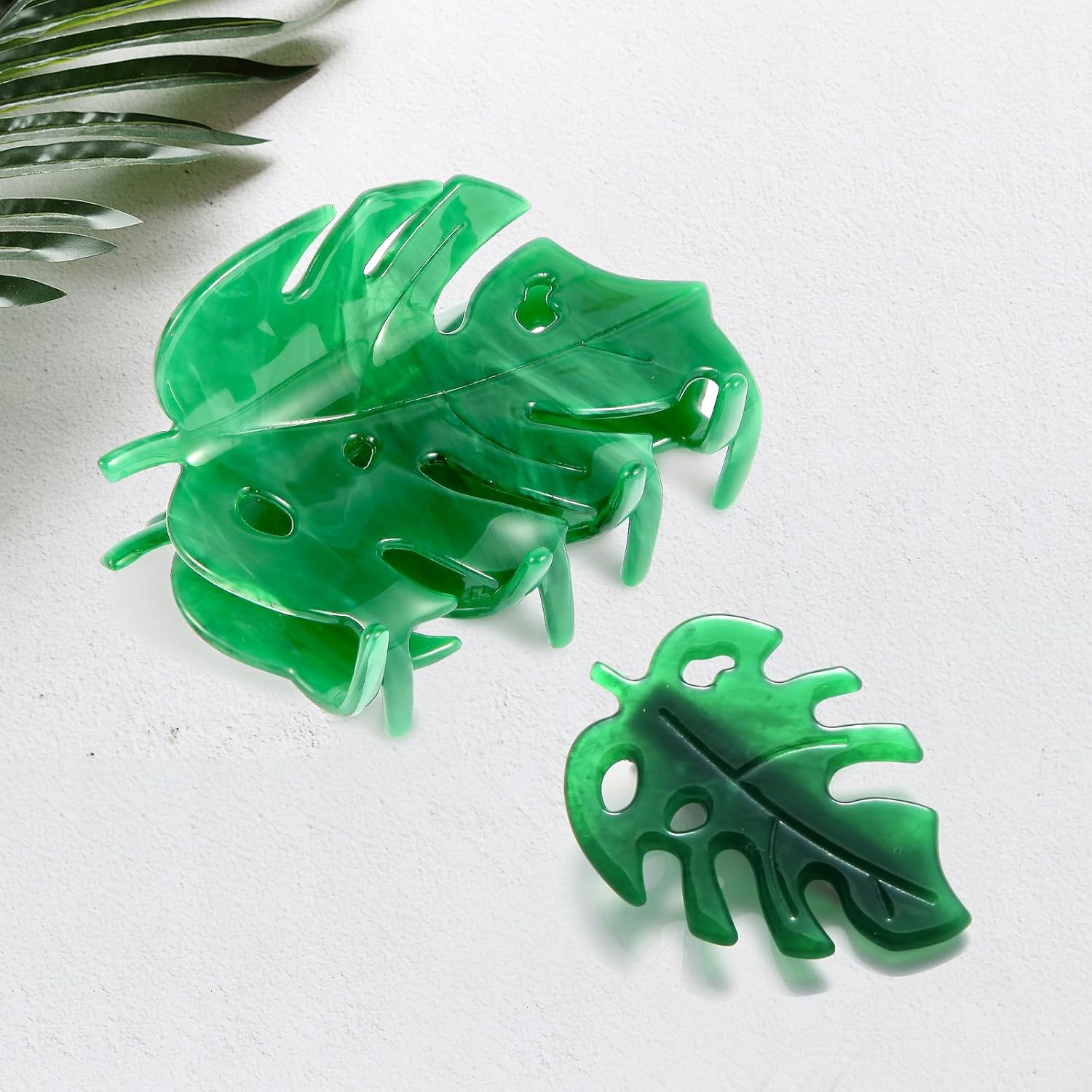 leaf hair clip, 3.5 Inch, unique Hair Grips - Women's Spring/Summer Hair Accessories, Strong Hold for Thick Thin Hair (4 Pieces) - Image 7