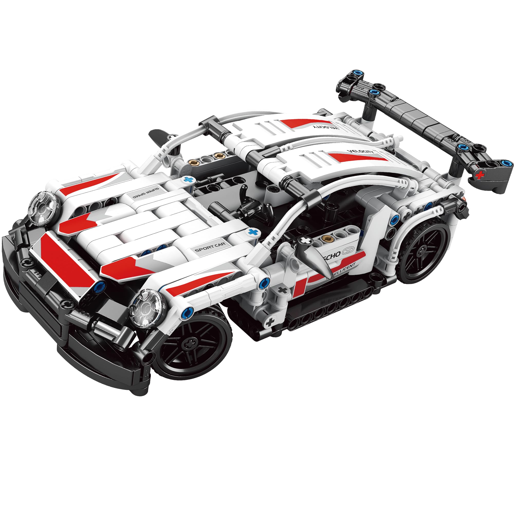 belodoro Building Blocks RC Super Car with LED Lights, Remote Control 1:16 Speed Car, Toys Vehicle, Construction Toys, Gift for Boys and Girls Over 6 Years Old, Present for Kids Age 6+, 70013D