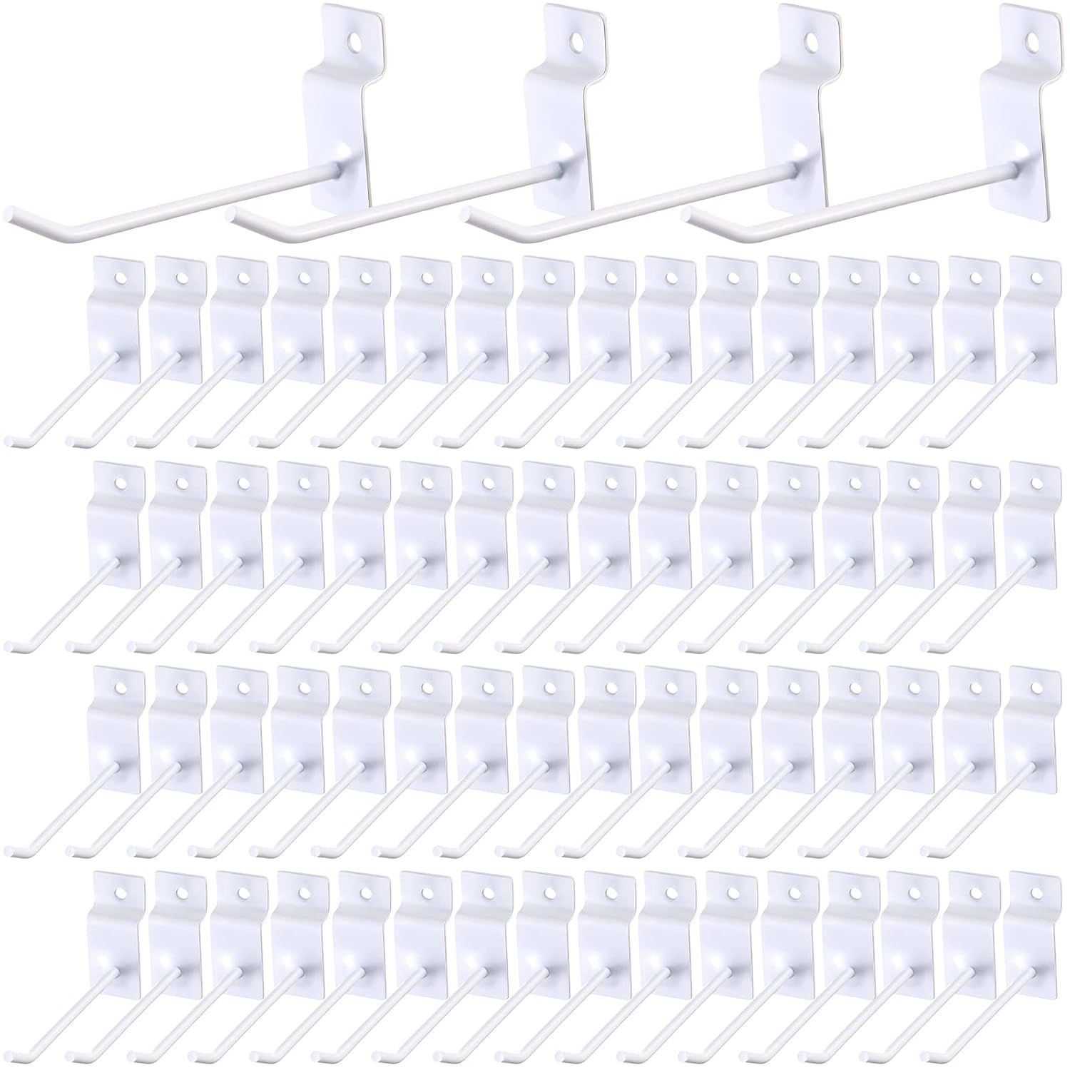 Moxweyeni 100 Pack Slatwall Hooks Slatwall Accessories Slat Wall Hanging Hooks Slat Board Hooks