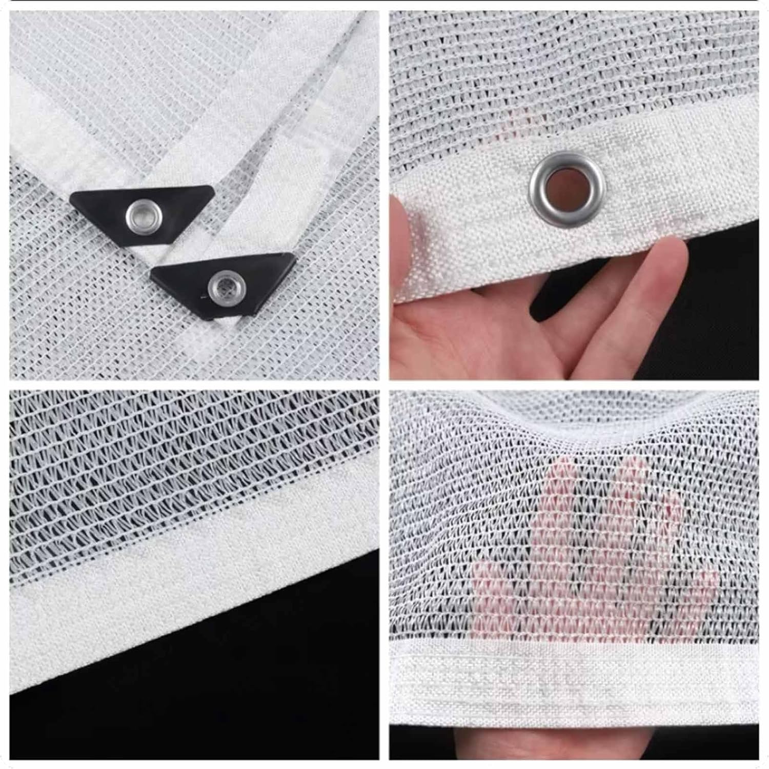 White Shade Cloth 50% Shading Rate Greenhouse Sunblock Shading Net 1x2.0m 2x2.0m 2x3.0m 2x4.0m 2x5.0m 2x6.0m Heavy Duty Shade Tarp Cover for Outdoor Plants Vegetables Greenhouse(3x5.0 m)