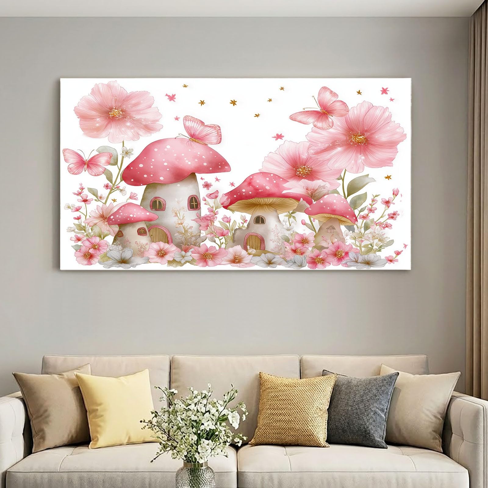 Cuadro con marco Pintura Mural Estilo Botánico Acuarela
