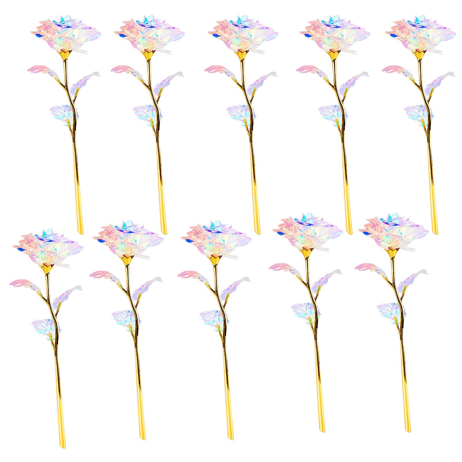 Cocila Valentines Gifts for Him/Her 1/5/7/10pcs Artificial Rose Flower with Box Wedding Festival Anniversary Girlfriend Romantic Gift Valentines Decorations