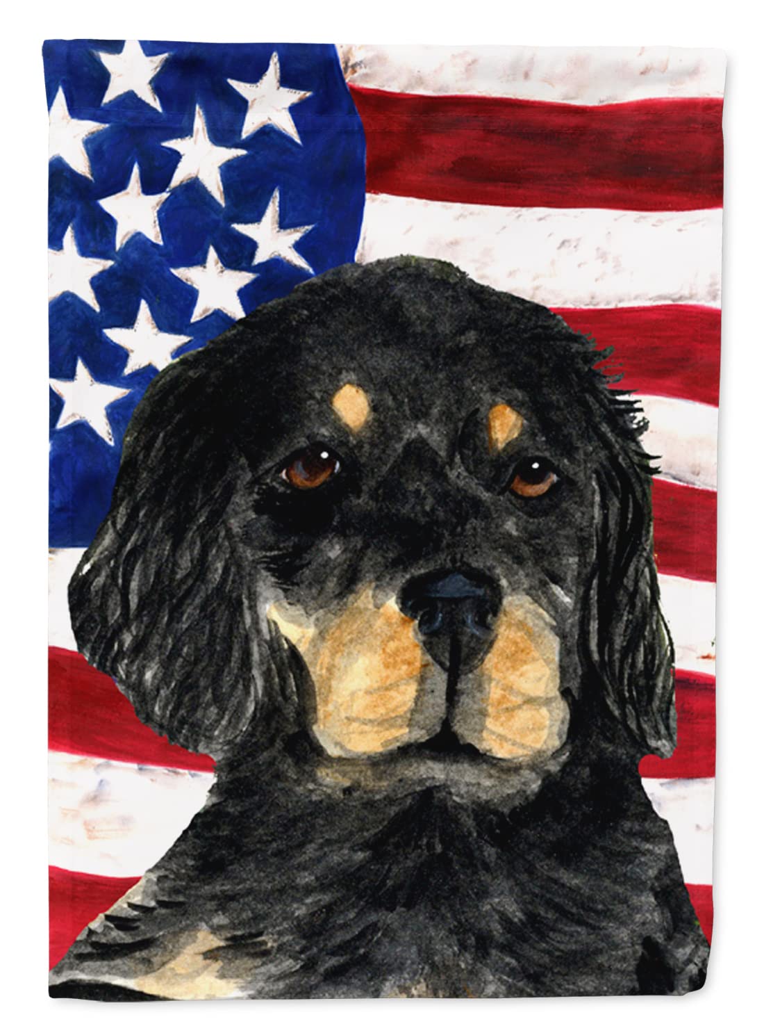 Drapeau Gordon Setter américain en toile épaisse anti-affadissement grand format