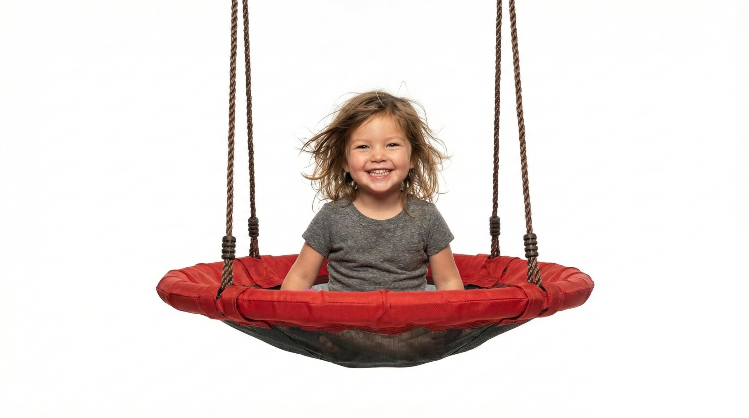 Jack and June 24" Diameter Red Round Swing Supports up to 300 lbs Swing