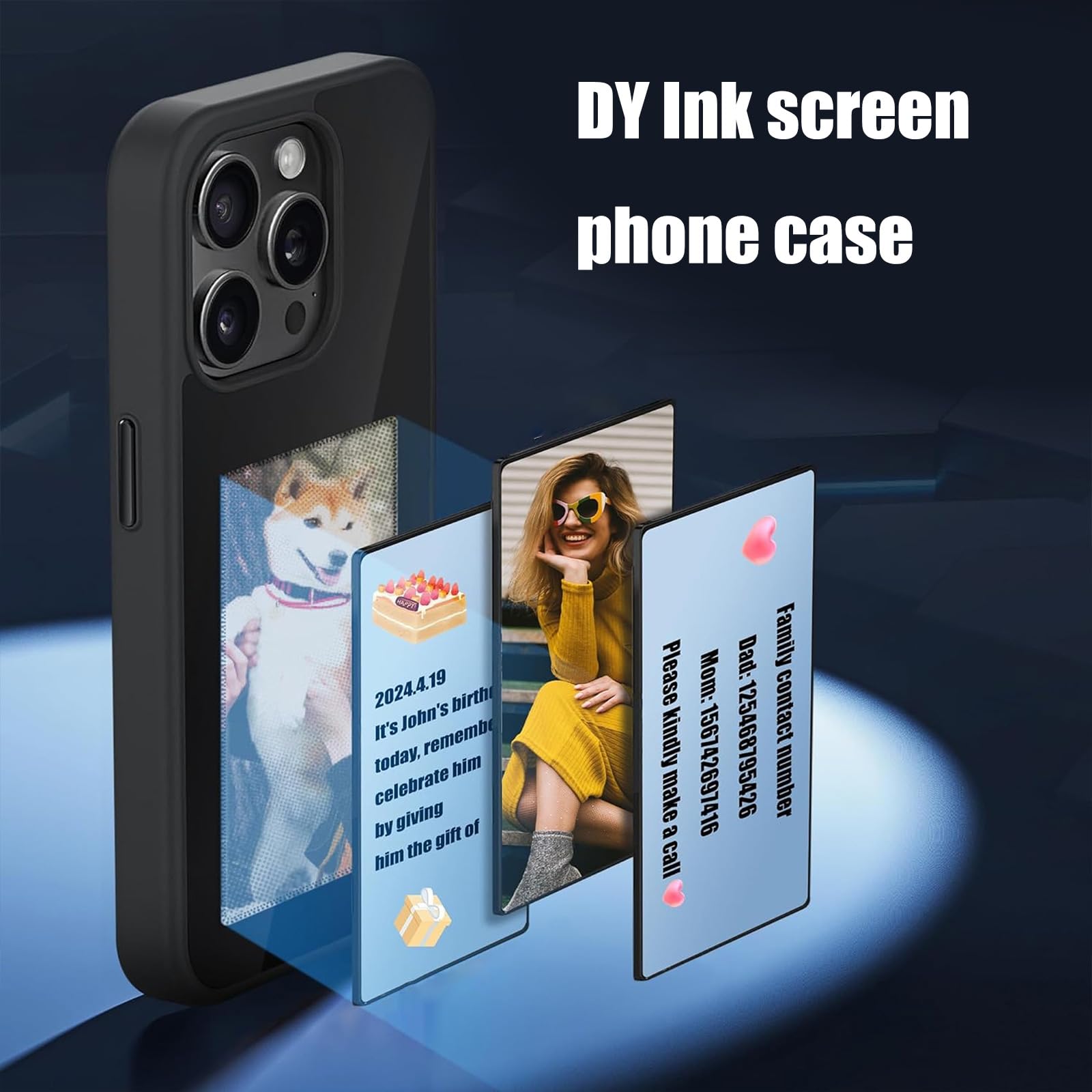Custodia per telefono, cover in acrilico, 15 GRIGIO, M GRIGIO | Dynamic Abilita la custodia del telefono, schermo di condivisione, aggiorna la custodia del telefono dello schermo