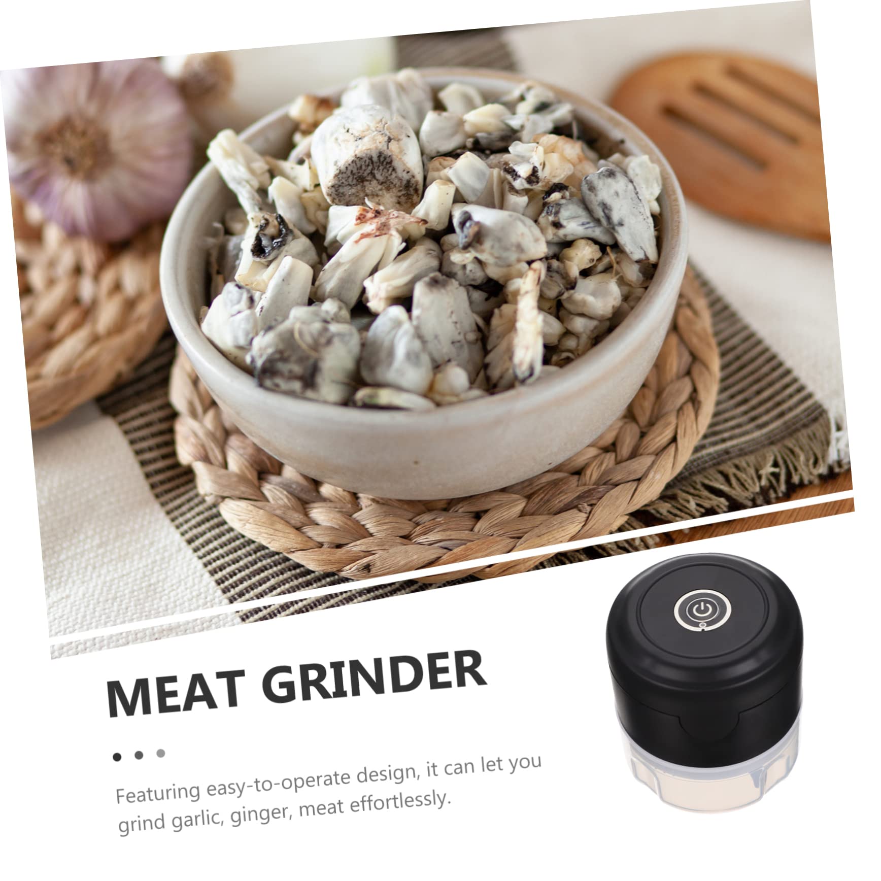 OFFSCH 1 Set of Mini Food Chopper Electric Garlic Masher Garlic Rocker Veggie Chopper Cable Easy to Use Clean Store