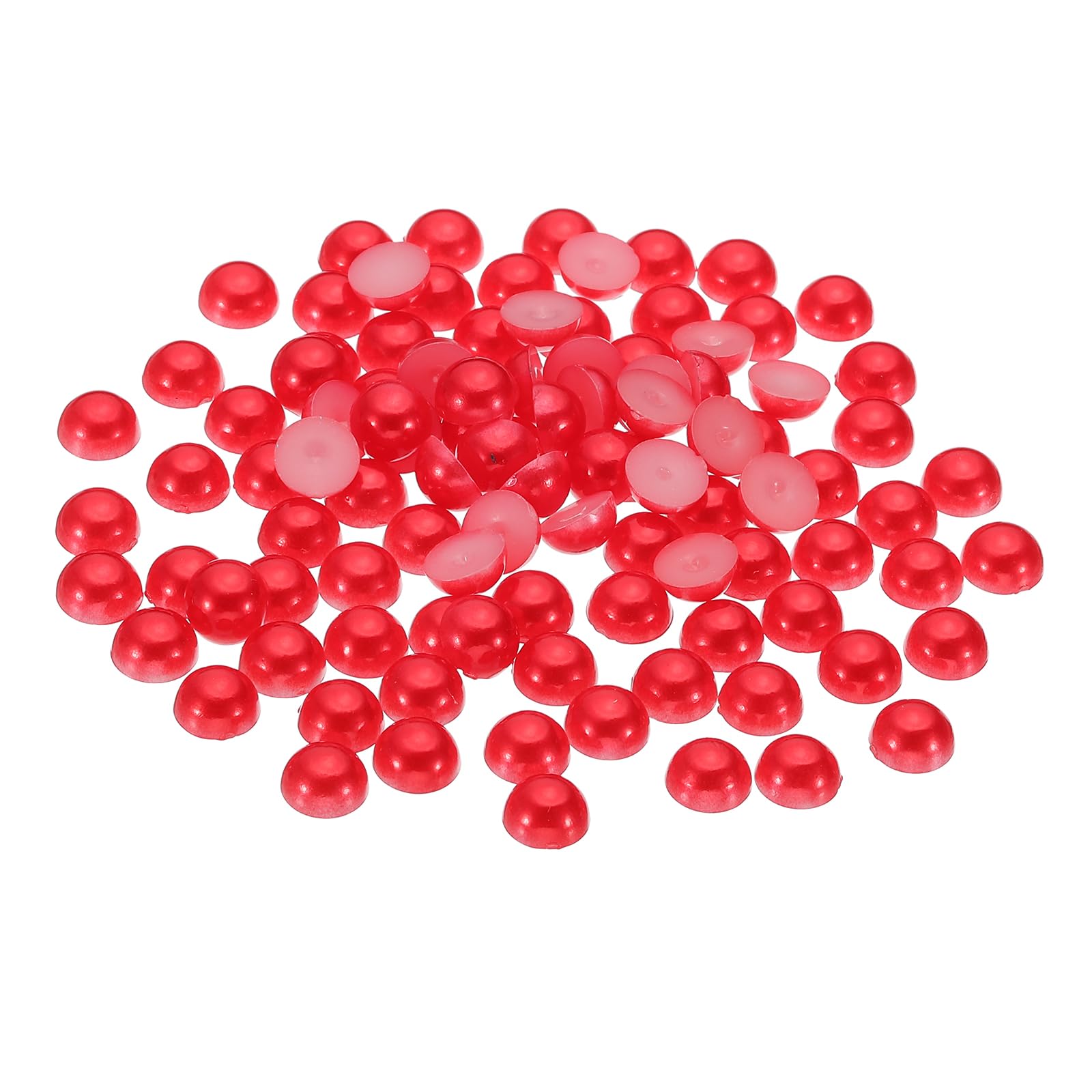 PATIKIL 600Pcs Flatback Pearls Beads for Crafting 8mm Half Round Resin Beads Flatback Pearls for Nail Charms Handmade Phone Case Embellishment