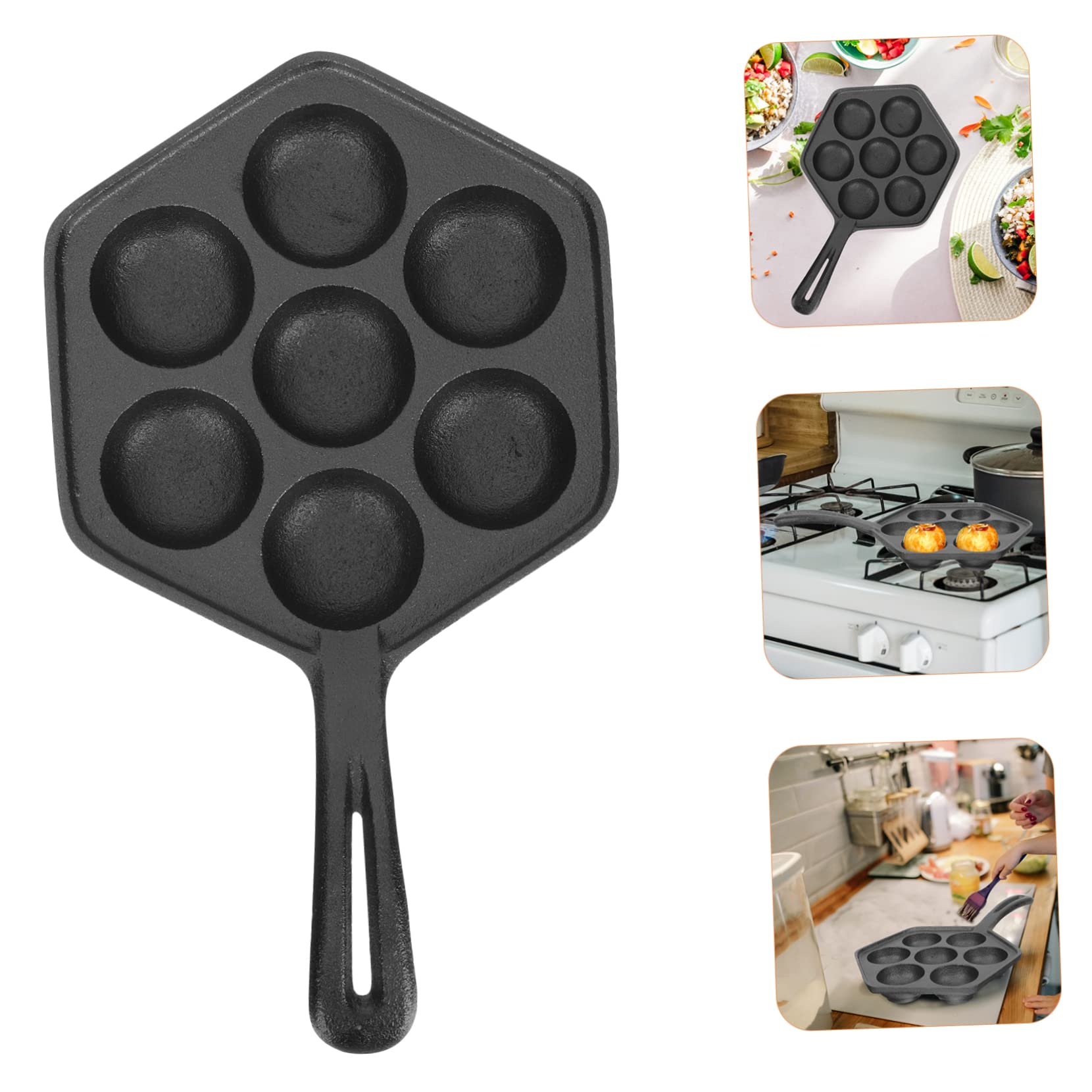 MAGICLULU Antihaft-backblech für Oktopusbällchen-form Küchenbackblech Takoyaki-form Backzubehör Unbeschichtetes Backblech für Oktopusbällchen
