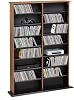 Prepac Cherry Double Width Wall Media DVD CD Game Storage Rack