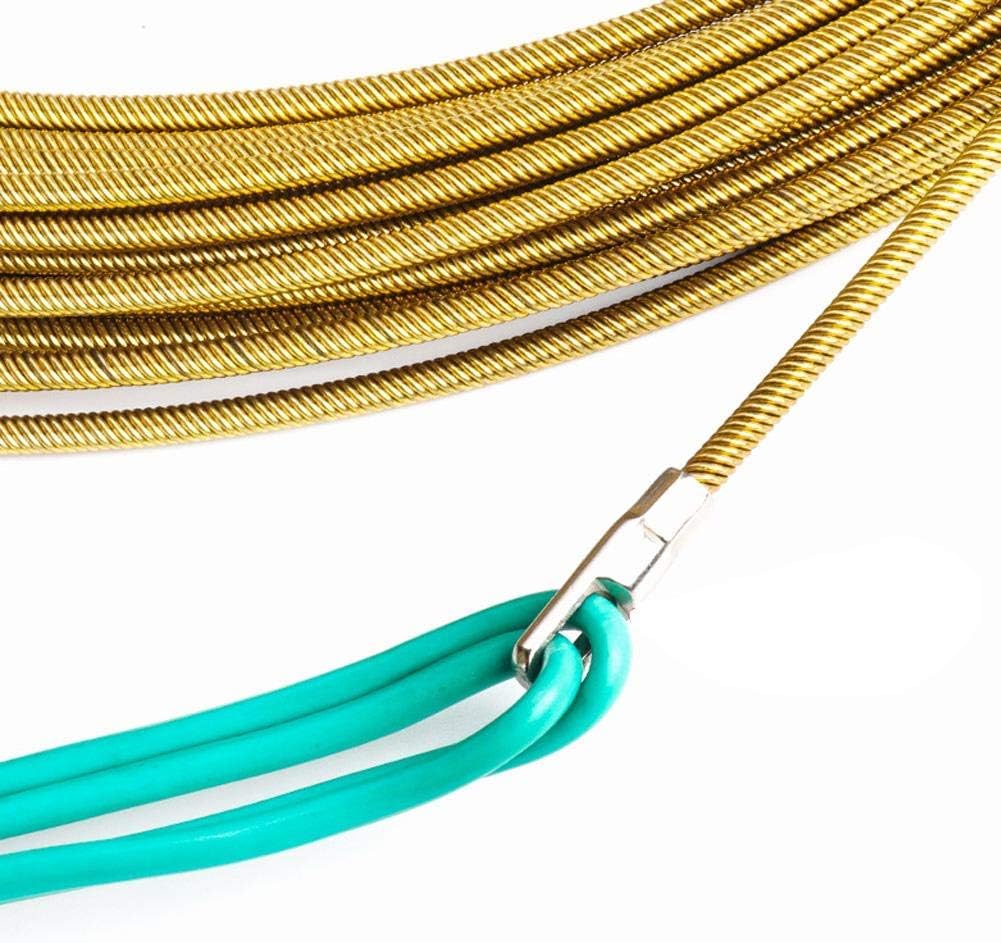 Buy 1 get 1 Electrical Wire Cable Threader, 3 Cores Spring Steel Eye Type Rods Fish Tape Tool, Maxmium 7 AWG Wire Electrican Puller (20m)