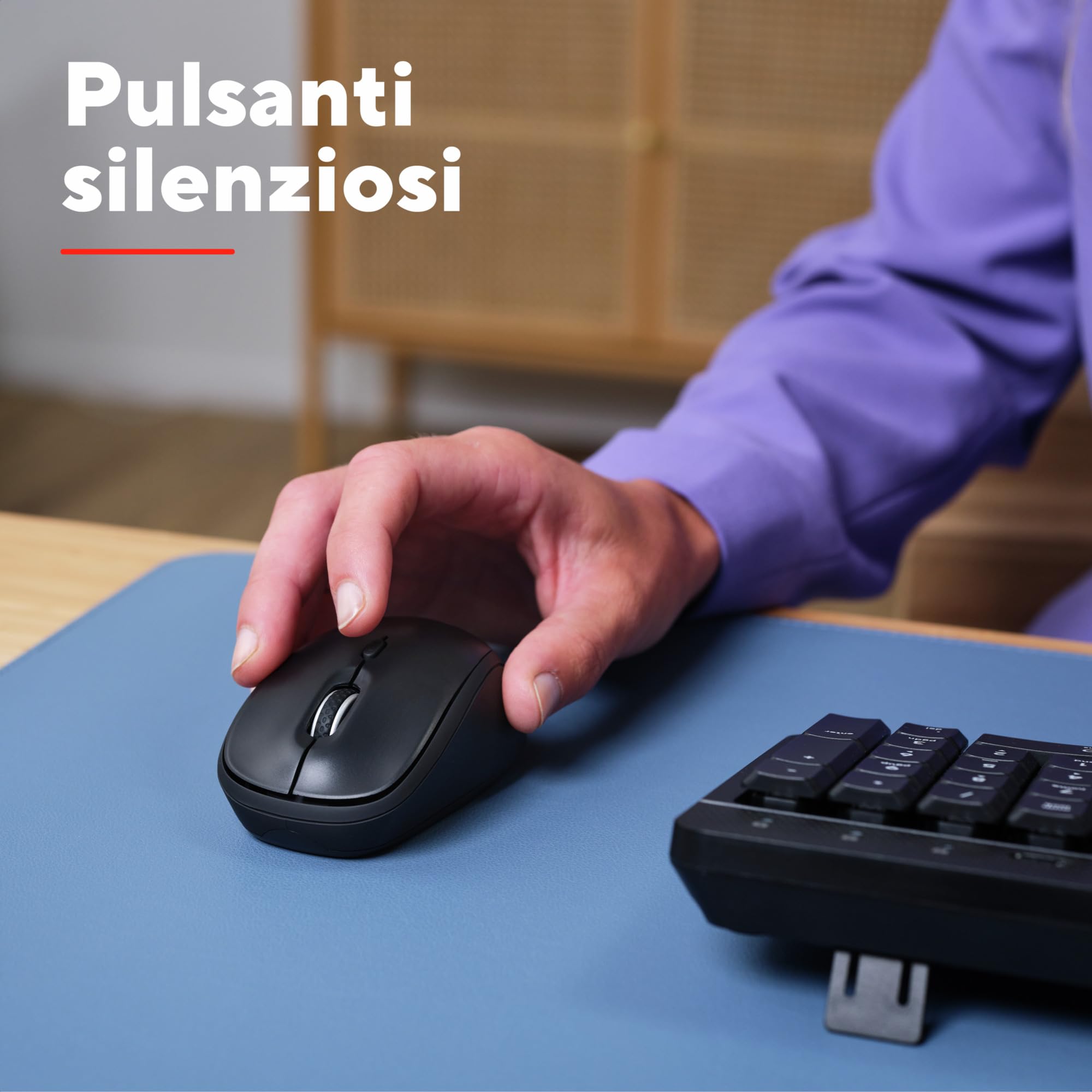 Trust Yuki Mouse Wireless Silenzioso Bluetooth + 2.4GHz con Batteria, Mouse Senza Fili Compatto per Mano Sinistra e Destra, 75% Plastica Riciclata, Mouse Bluetooth per Laptop PC iOS Android Mac