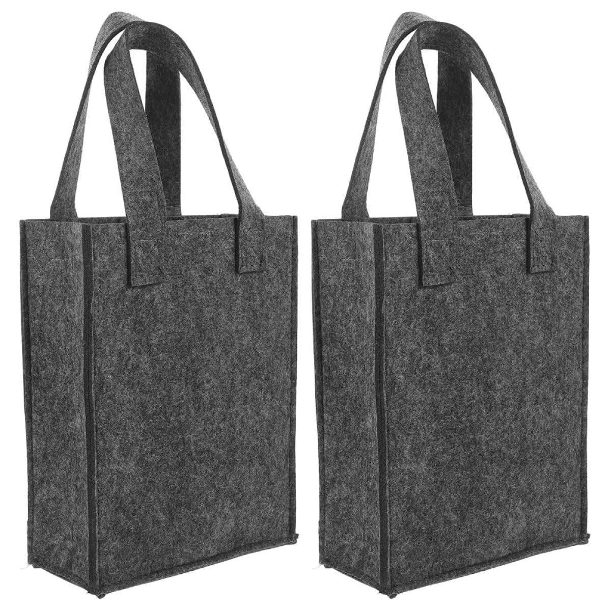 Bolsas de fieltro para vino gris de diseño elegante y divisor protector para transportar botellas