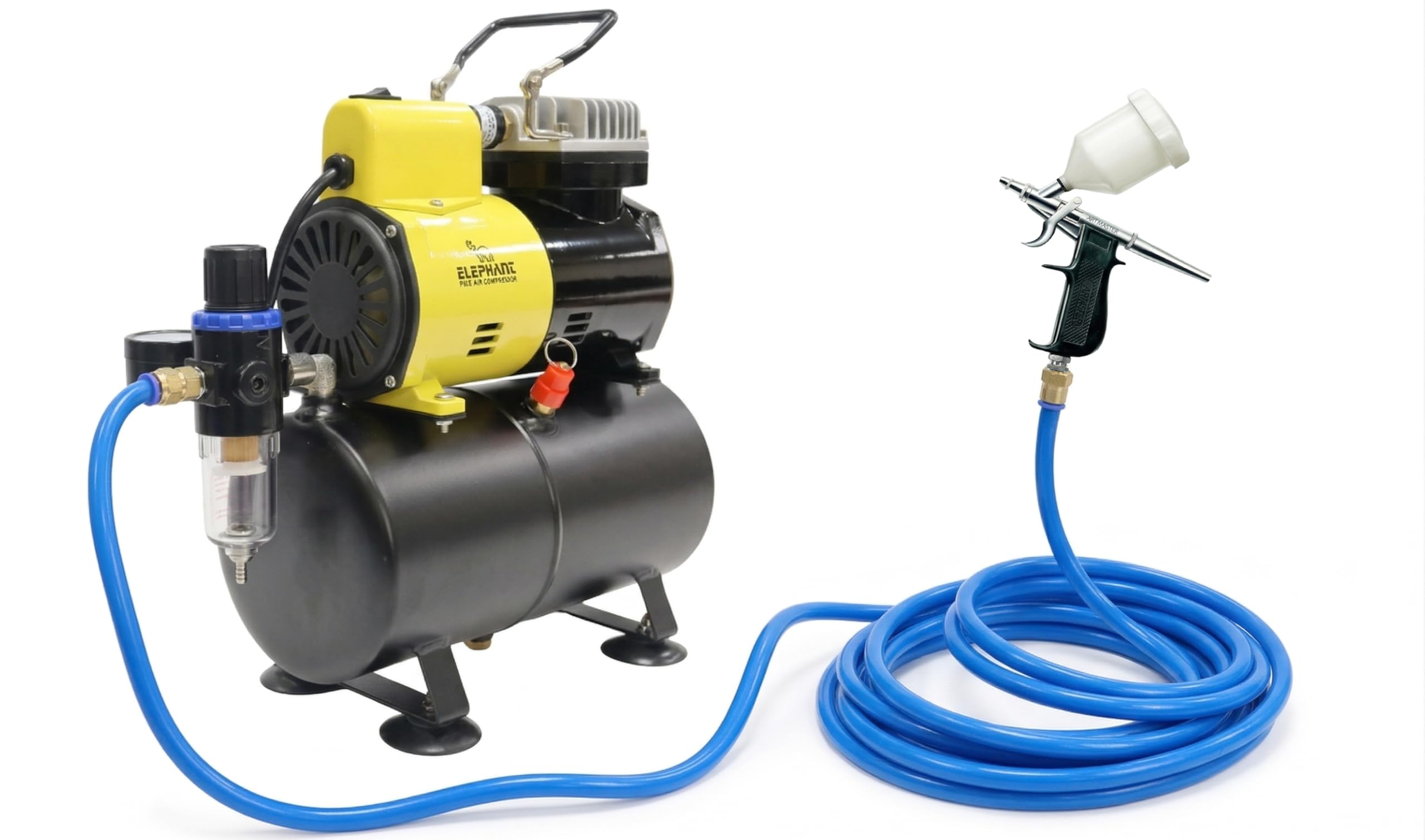 Elephant AS186 3 L Air Compressor with Air Brush (AB-19) 3mtr. PU Pipe-image-34