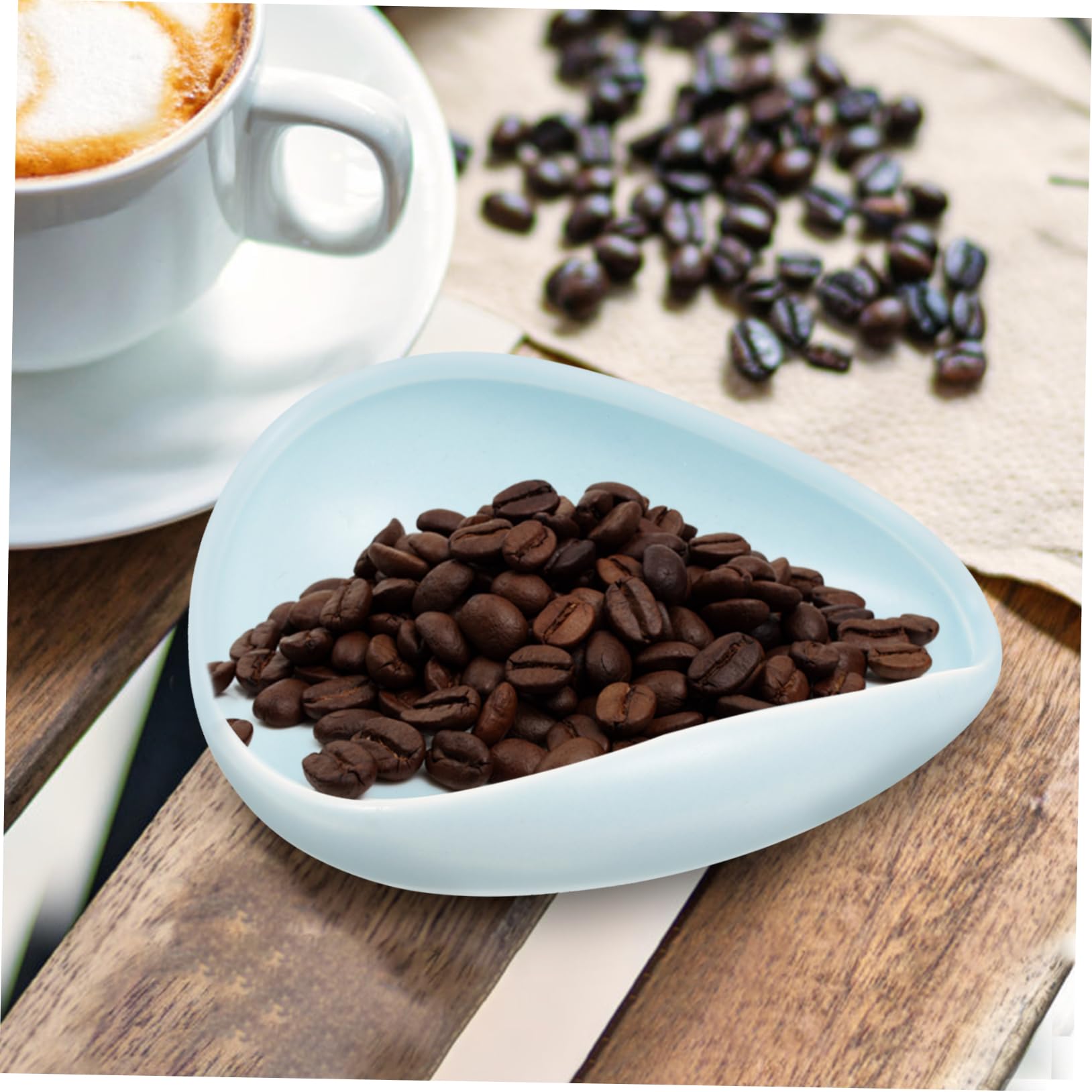 PRETYZOOM 5 Piezas porta cucharas para barra de café sujeta cucharas cocina soporte cucharas cocina estantes para cucharas pala de harina de café minicucharas polvo de café cerámica