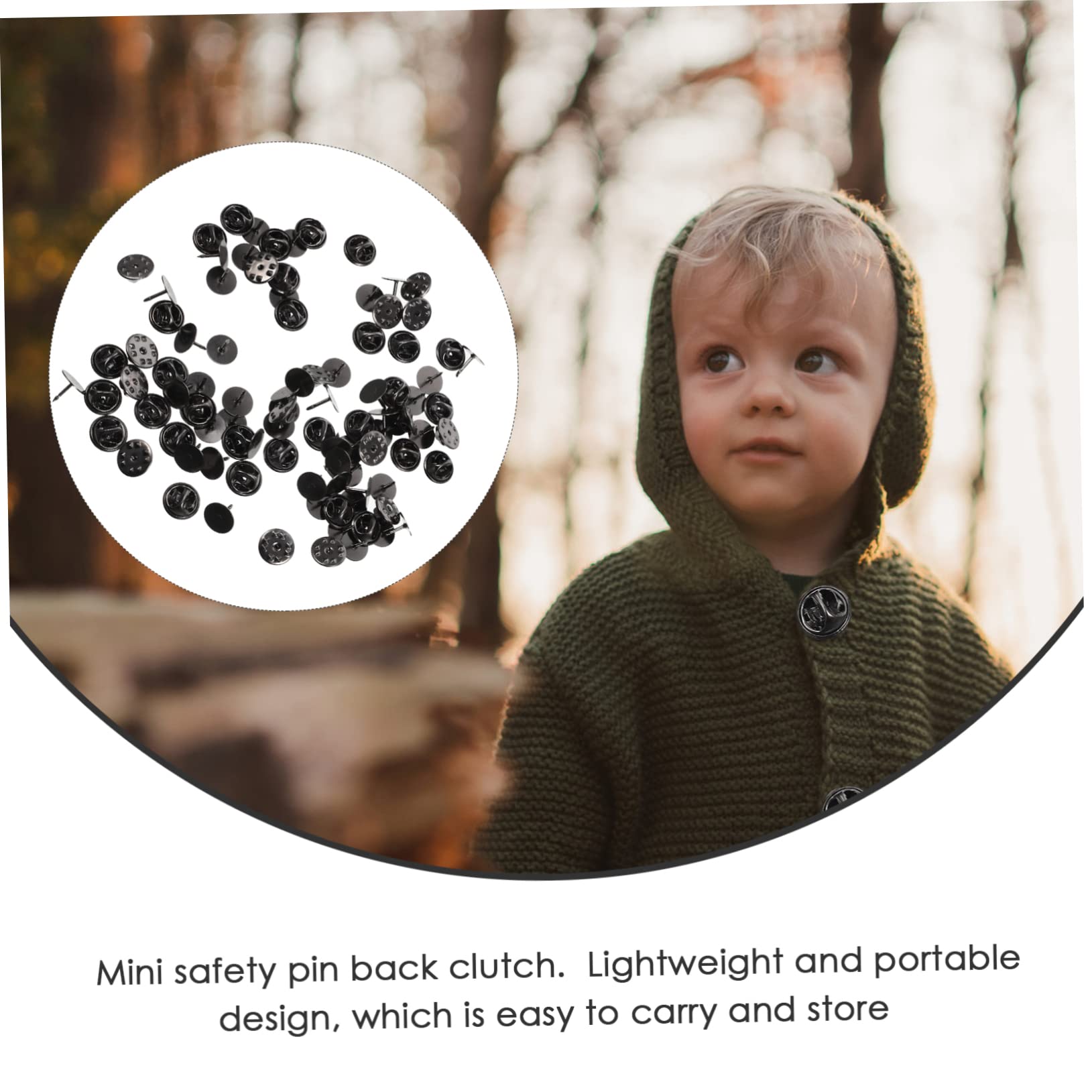 Homoyoyo 50Sets Pin Back Clutch Brooch Locking Pins for Badges Enamel Pin Backing Holder and Accessories for Jewelry Making and Craft Projects