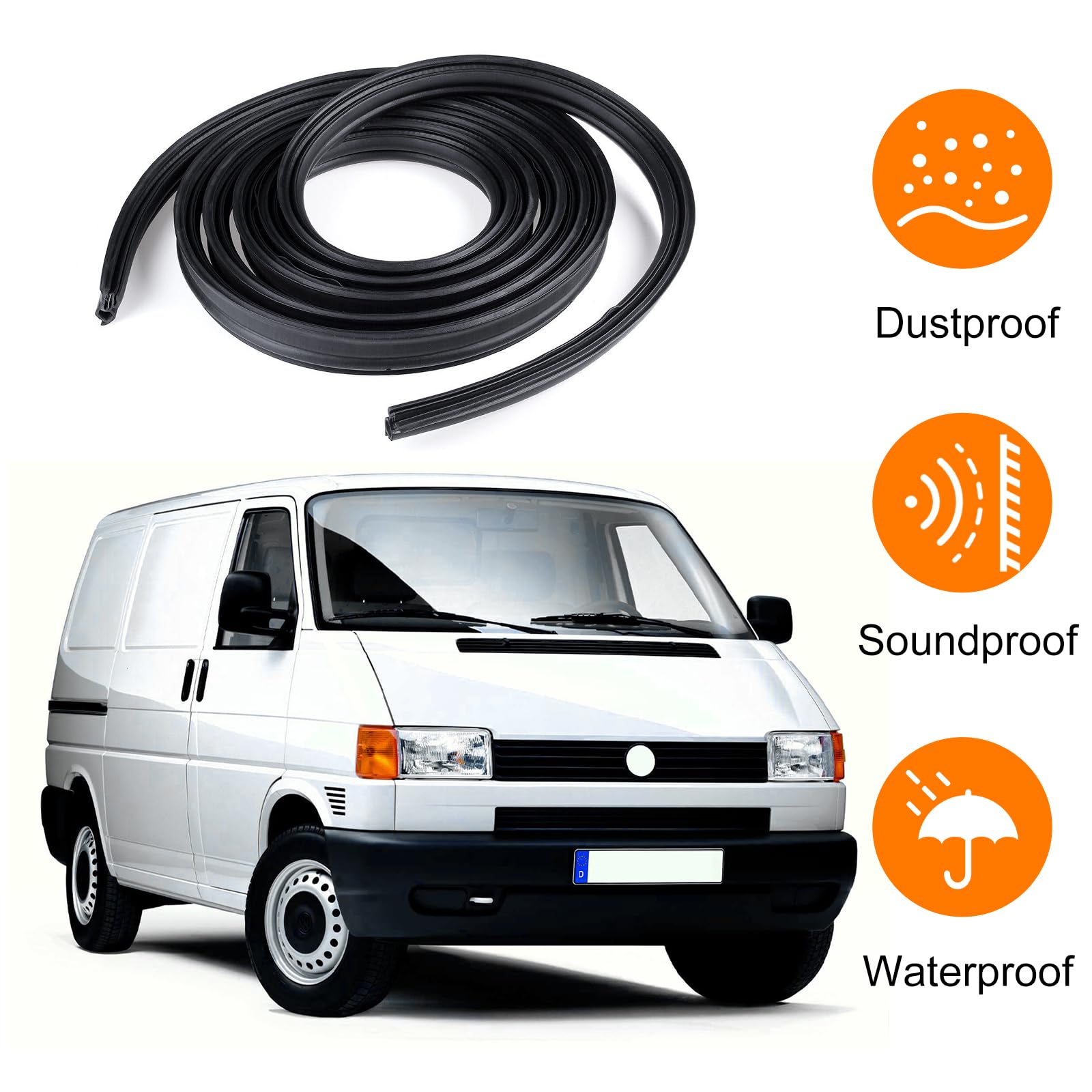 Guarnizione del Telaio della Guarnizione del Portellone Posteriore 721827705B Compatibile con VW Transporter T4 Guarnizione del Portellone Posteriore, Protezione dalle Intemperie