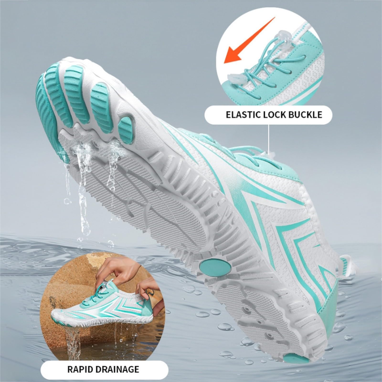 Zapatos Acuáticos Hombre Zapatos de agua para Mujeres Playa Atlética Barefoot Zapatos de verano al aire libre Deportes Zapatos para Hiking Swim Pool Lake Kayaking Yoga Caminar Hombre