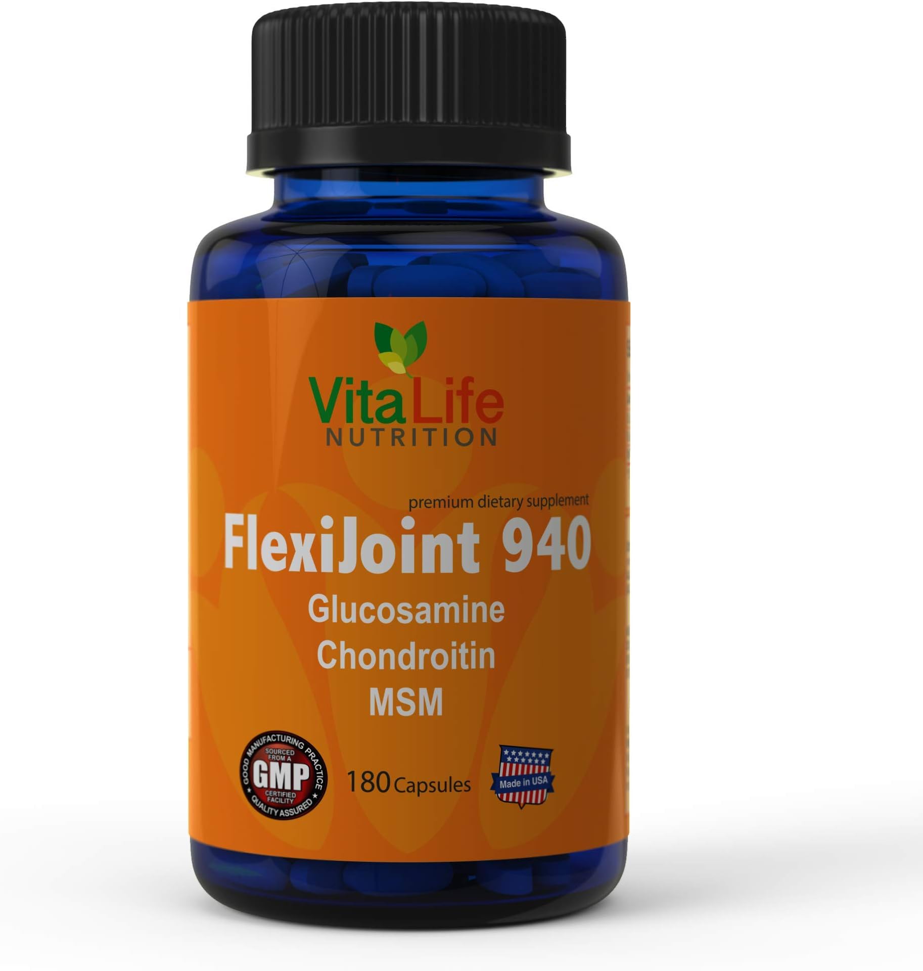 VitaLife Nutrition Glucosamine Chondroitin MSM - Joint Support Supplement - Manage Joint Health, Knee, Hip & Shoulder Flexibility