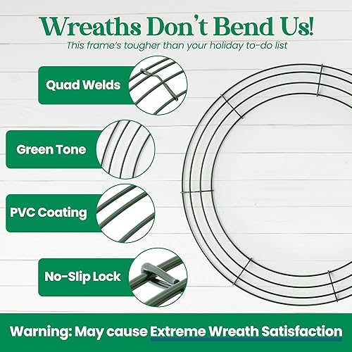 Miniatura 5 de Paquete de 5 marcos de corona de alambre (10 pulgadas) con 25 lazos giratorios, forma de corona de metal redonda para manualidades y decoraciones